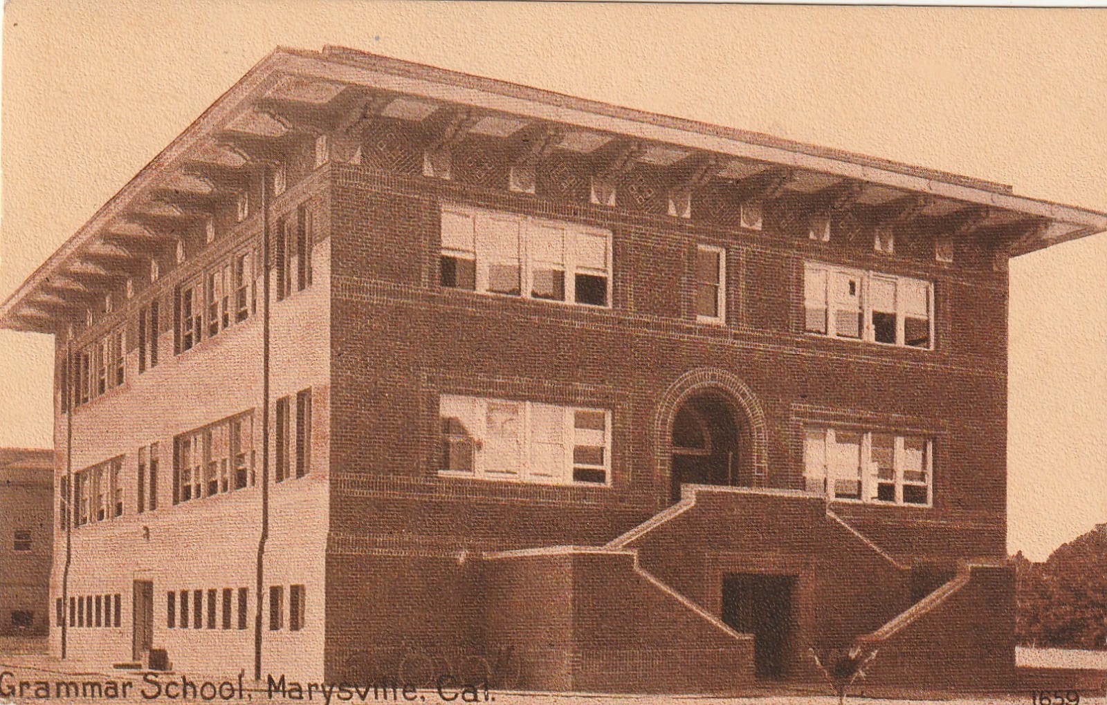 Marysville CA    Grammar School   1921   Pub. by Pacific Novelty Co.