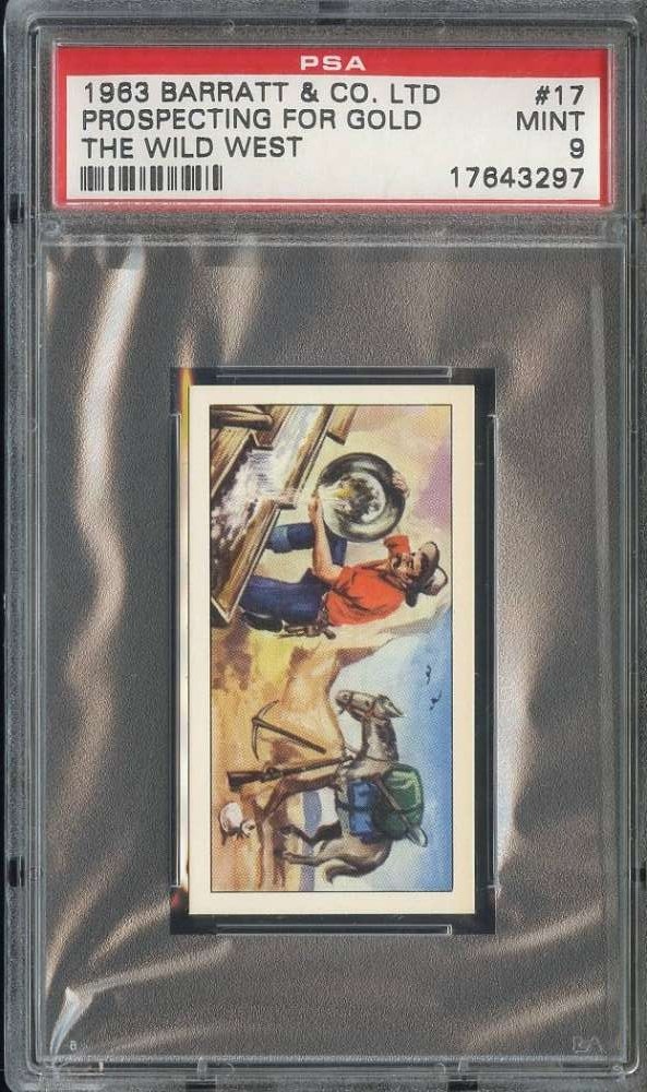 1963 BARRATT WILD WEST #17 PROSPECTING FOR GOLD PSA 9 *DS15527