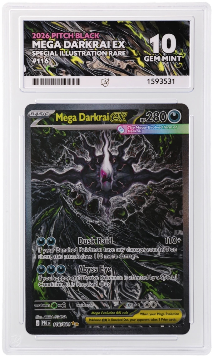 Mega Darkrai EX 116/084 ACE Pitch Black Pokemon ACE 10 Gem Mint