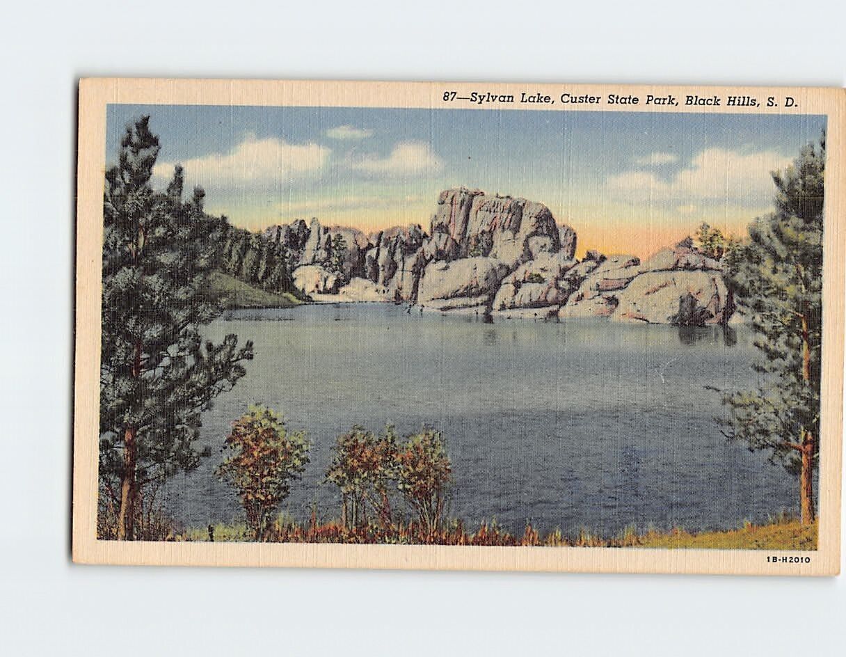 Postcard Sylvan Lake Custer State Park Black Hills South Dakota USA