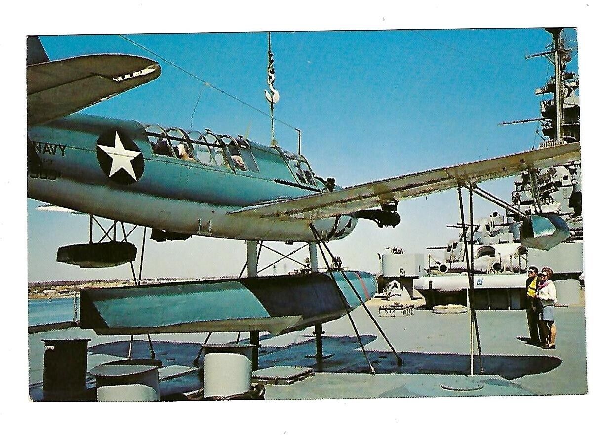 c1960\'s Aviation Postcard BB-59 USS Mass. Battleship Cove, Fall River