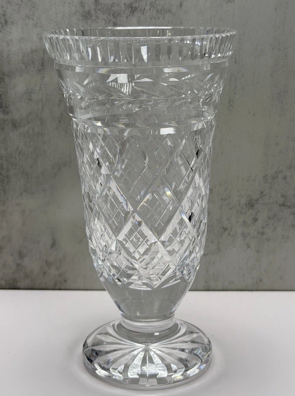 Vtg Waterford Crystal Vase 7