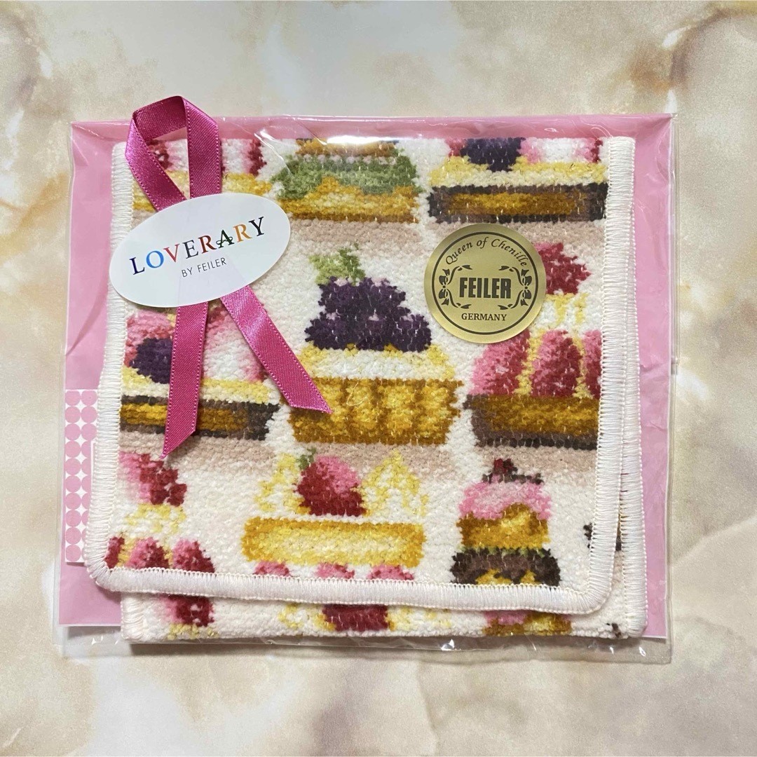 LOVERARY BY FEILER Dolce Handkerchief Pouch Pale Apricot 14.5x14cm New Japan