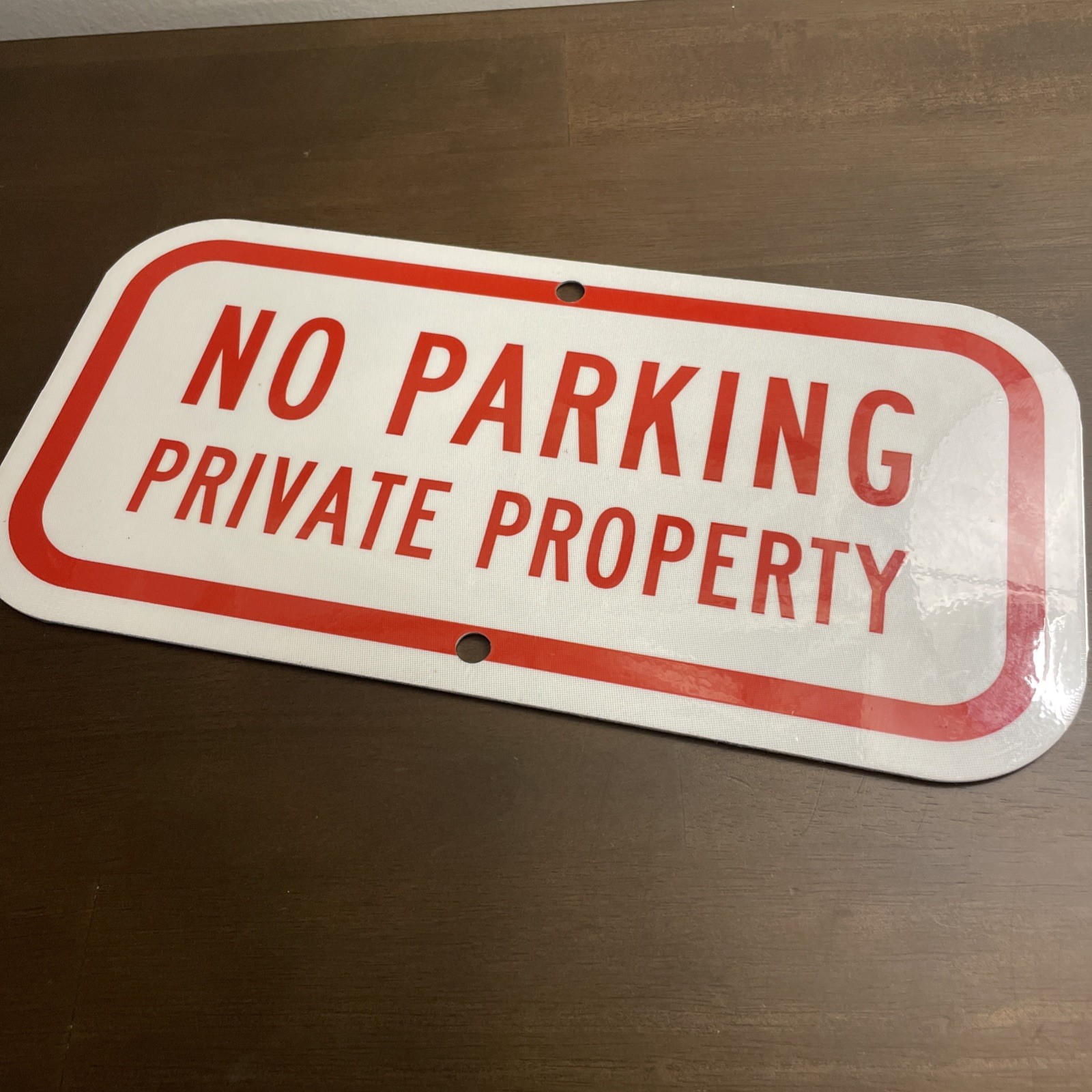 No Parking Private Property Metal Reflective  Sign 12 inches