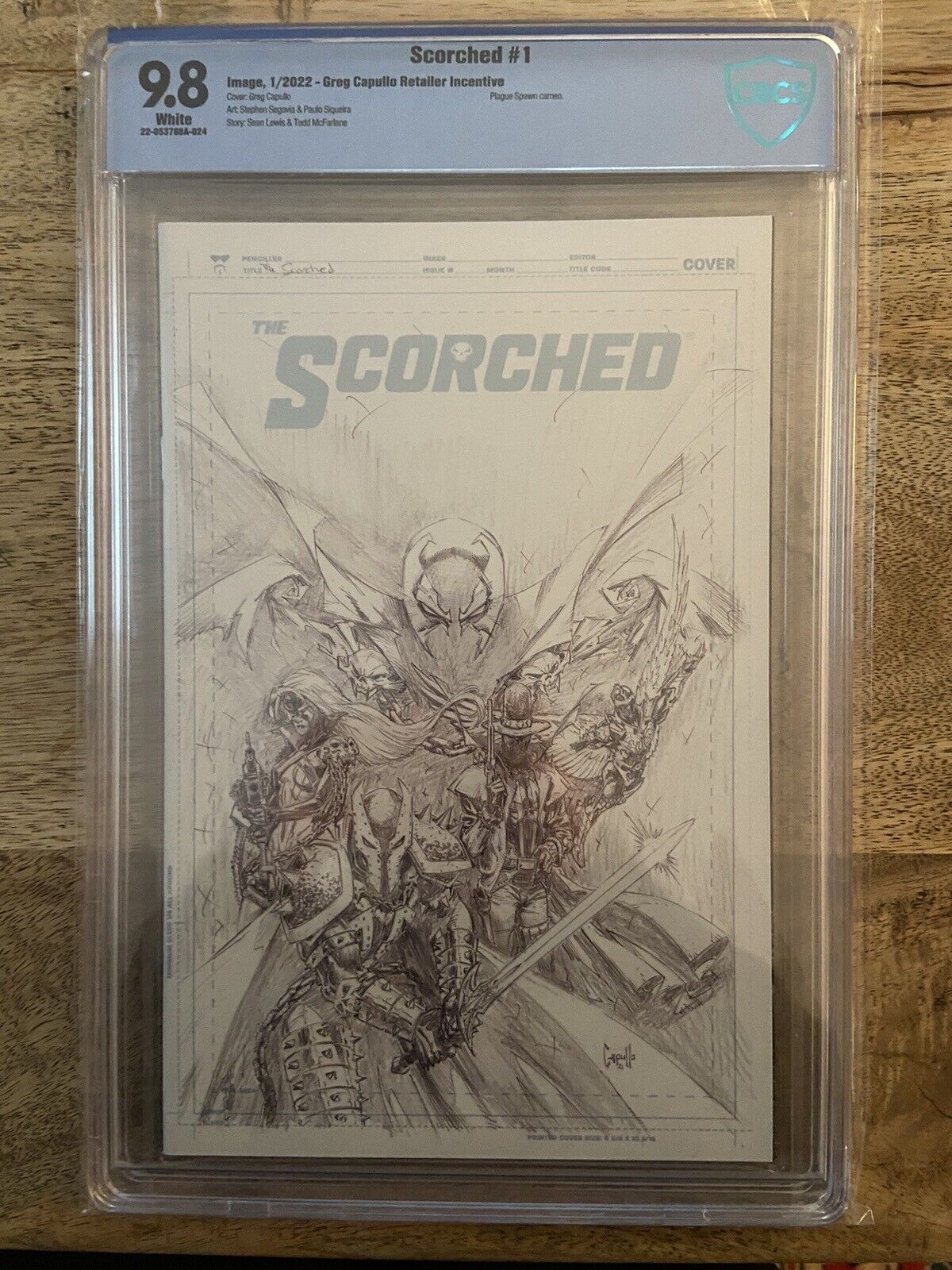 The Scorched #1 (Image Comics, 2022) 9.8- 1:50 Capullo Sketch Variant- Spawn