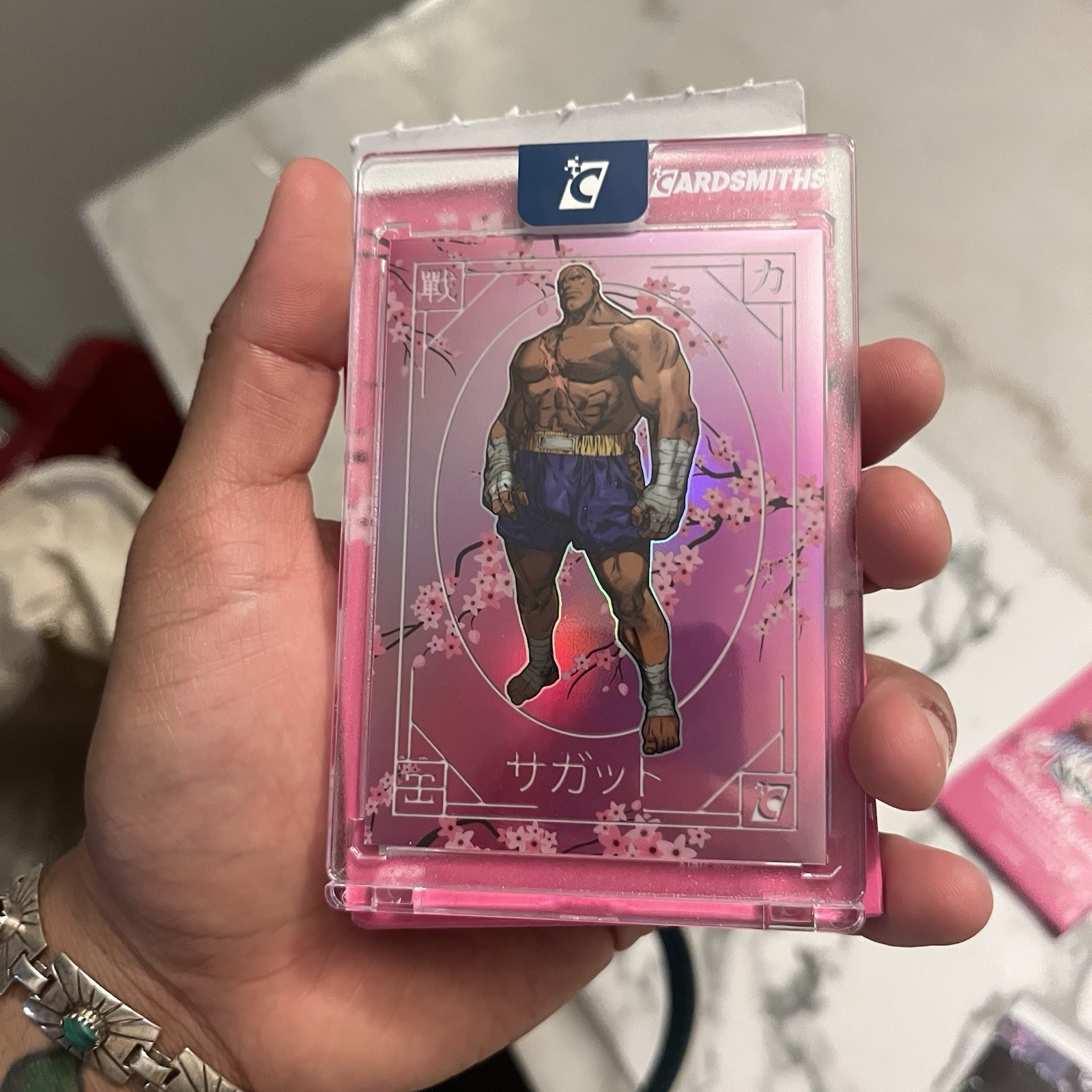 2026 SDCC Cardsmiths Street Fighter Alpha Warriors BIRDIE Cherry Refractor /25