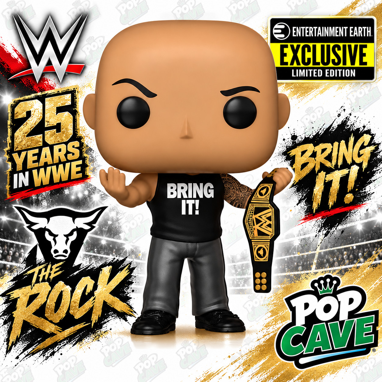 READY THE ROCK (Debut) WWE 25th Anniversary ENTERTAINMENT EARTH EXCLUSIVE