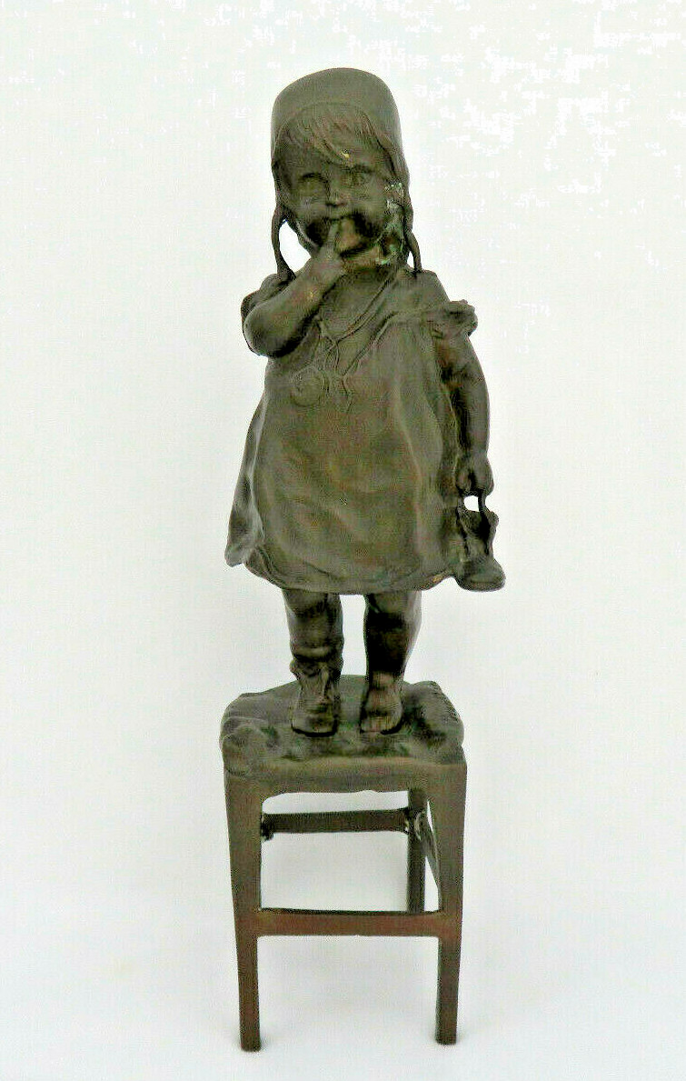 Vintage Bronze Finish Juan Clara Sculpture \