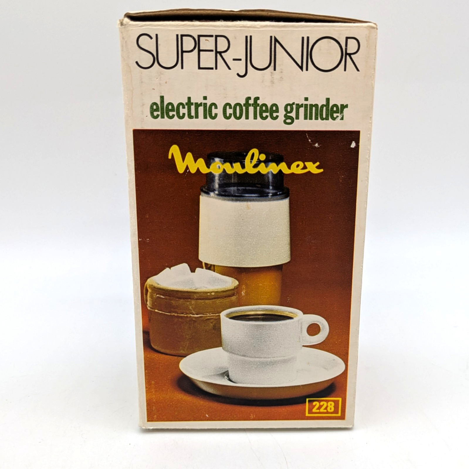 Vtg Moulinex Coffee Grinder Super-Junior MX-228 Orange France Tested-Works