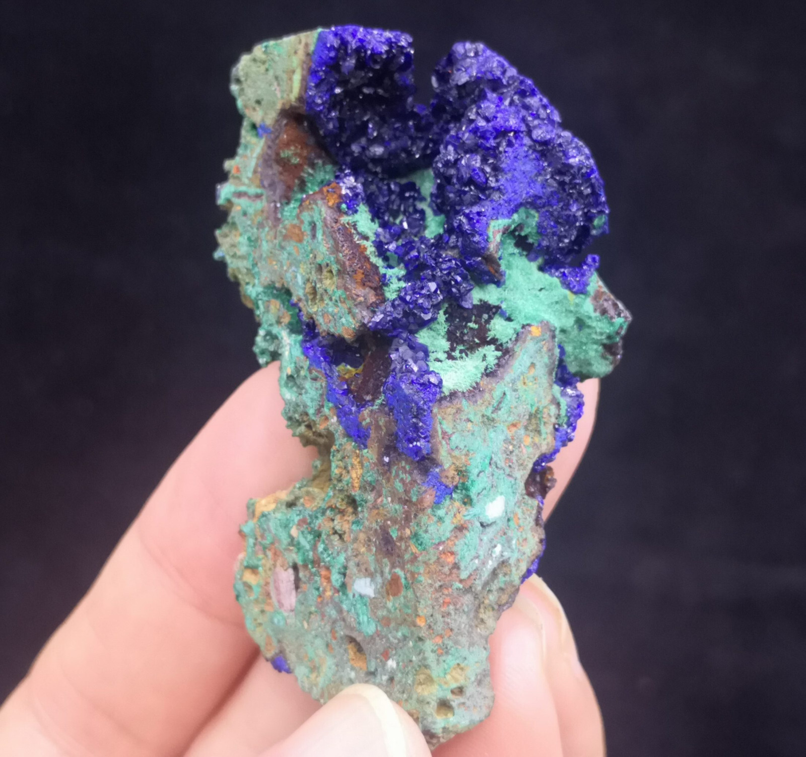 55mm 36g Beautiful Sparkling Blue Azurite & Green Malachite CMM2390522