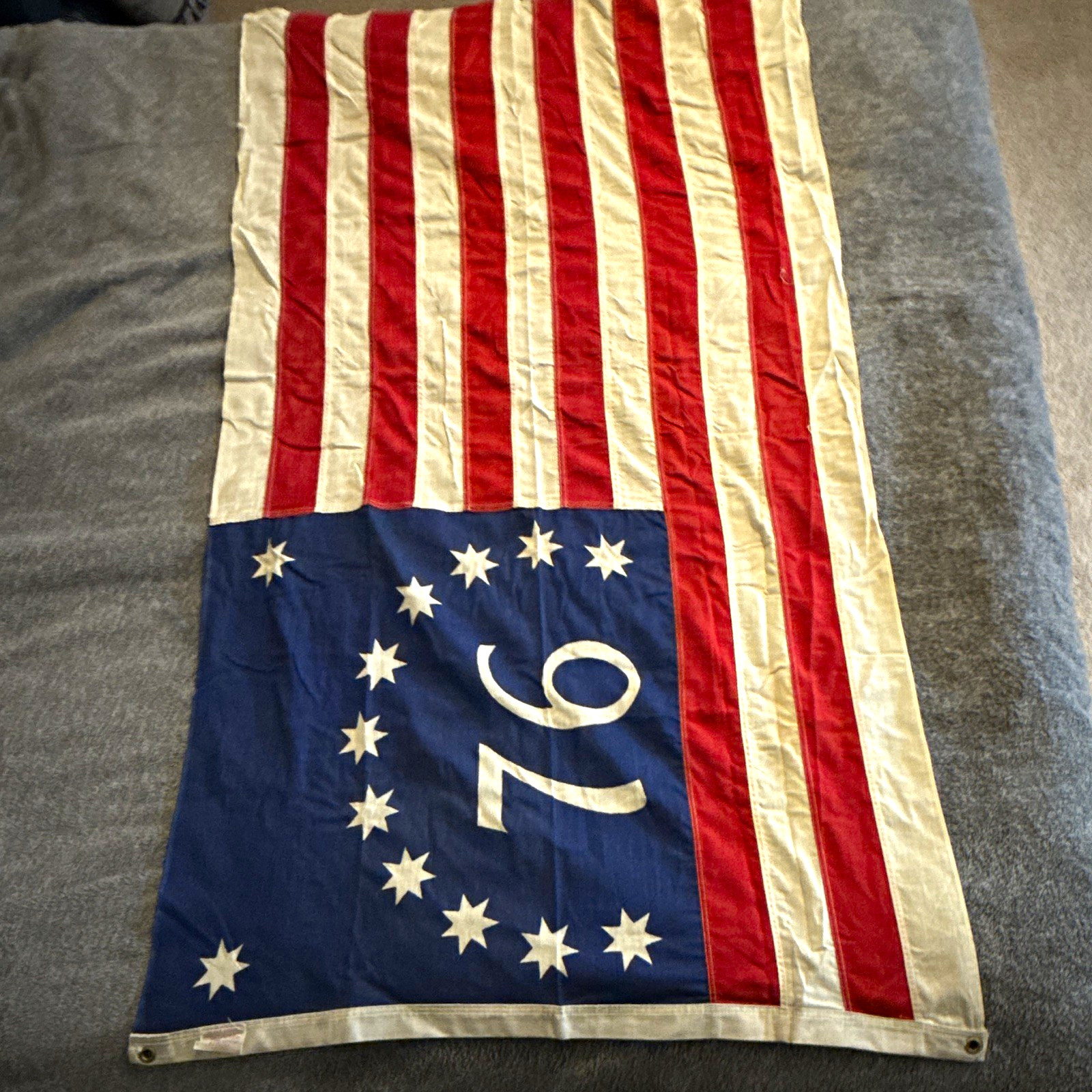 Vintage Bicentennial Style U.S. Flag 13 Star “76” Stars & Stripes Grommets