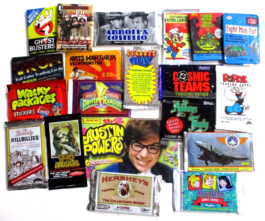 VINTAGE WAX /FOIL PACK LOT 20 SEALED CARD PACKS-YOU GET ALL THE PACKS IN PHOTO