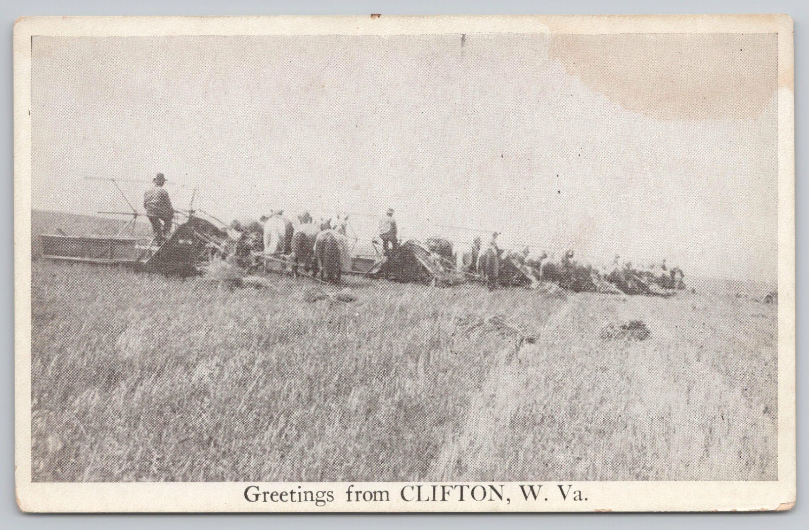 1910s Clifton WV West Virginia Farming/Agriculture Antique Greetings Postcard