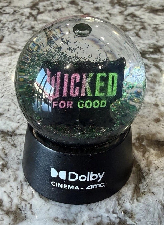 Wicked For Good Mini Snow Globe - AMC Theatres Dolby Cinema Exclusive - no box 