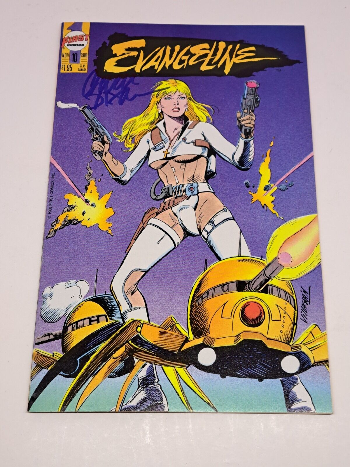 Vintage First Comics Evangeline #10 (1988) Signed by Chuck Dixon