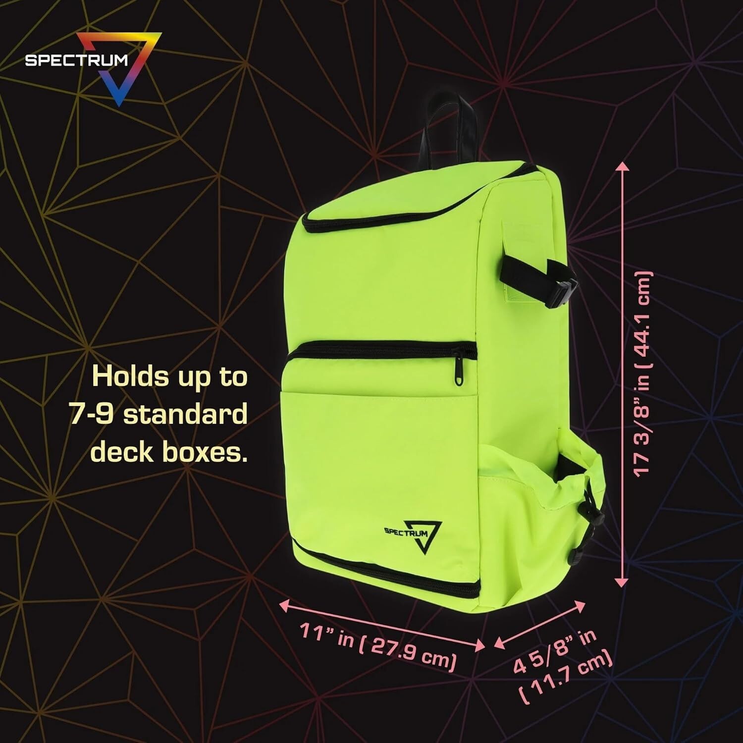 BCW Green Trading Card Spectrum Backpack Holds 7–9 Deck Deck boxes Playmat Strap