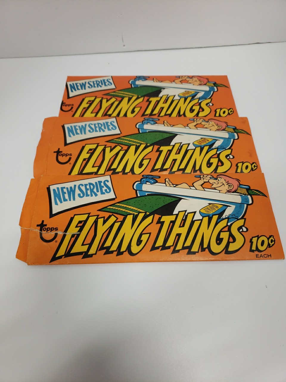 Topps Flying Things - SET OF 3 - 1960\'S Japan - Airplane w/ Wrapper