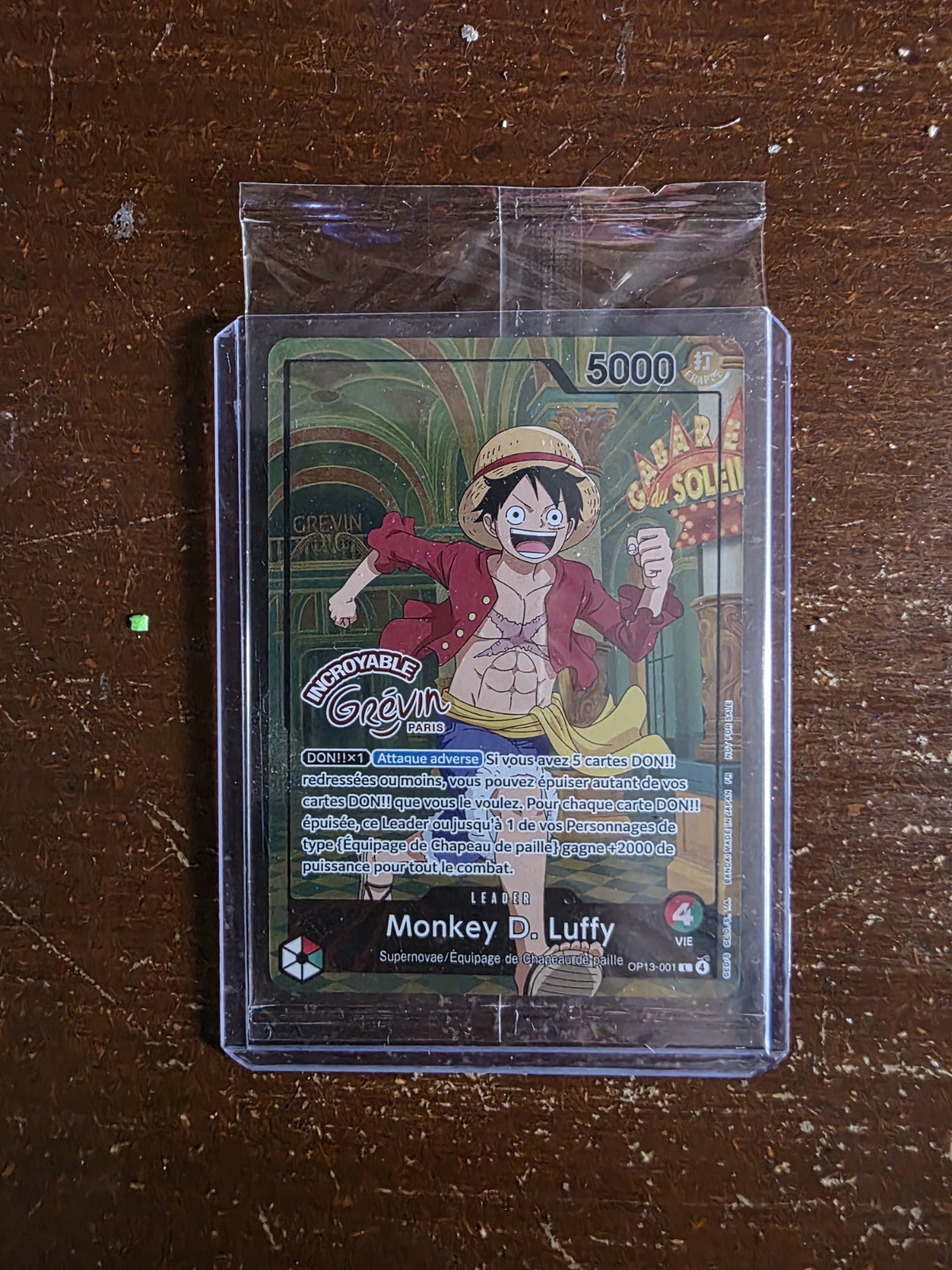 One Piece JCC Monkey D. Luffy OP01-001 Leader FR Holo Grevin
