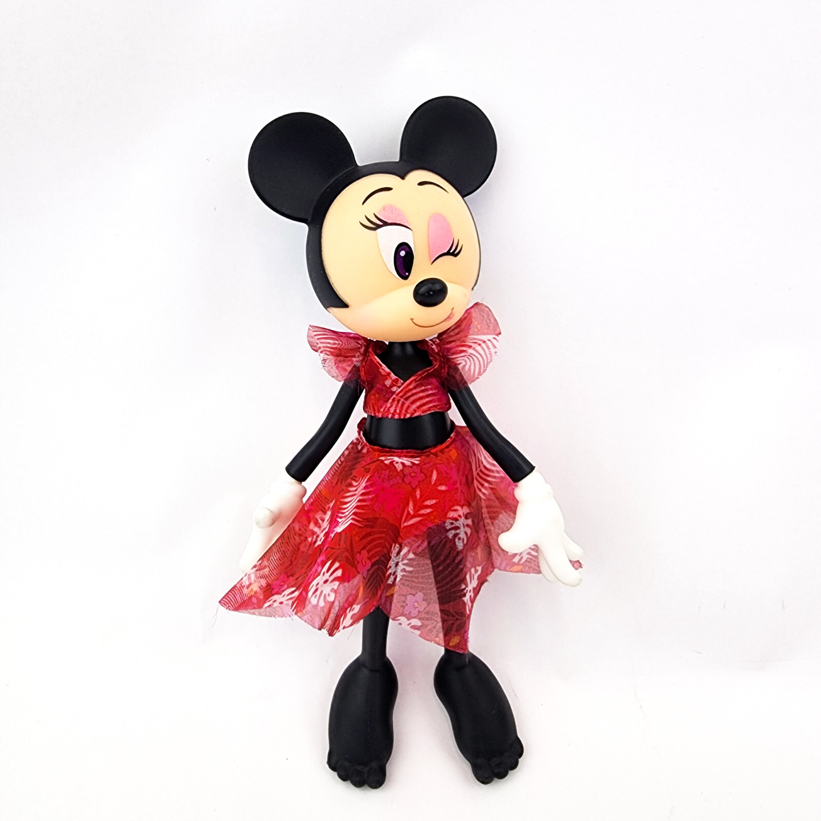 Jakks Pacific Disney Minnie Mouse Poseable 9” Doll Island Red Dress