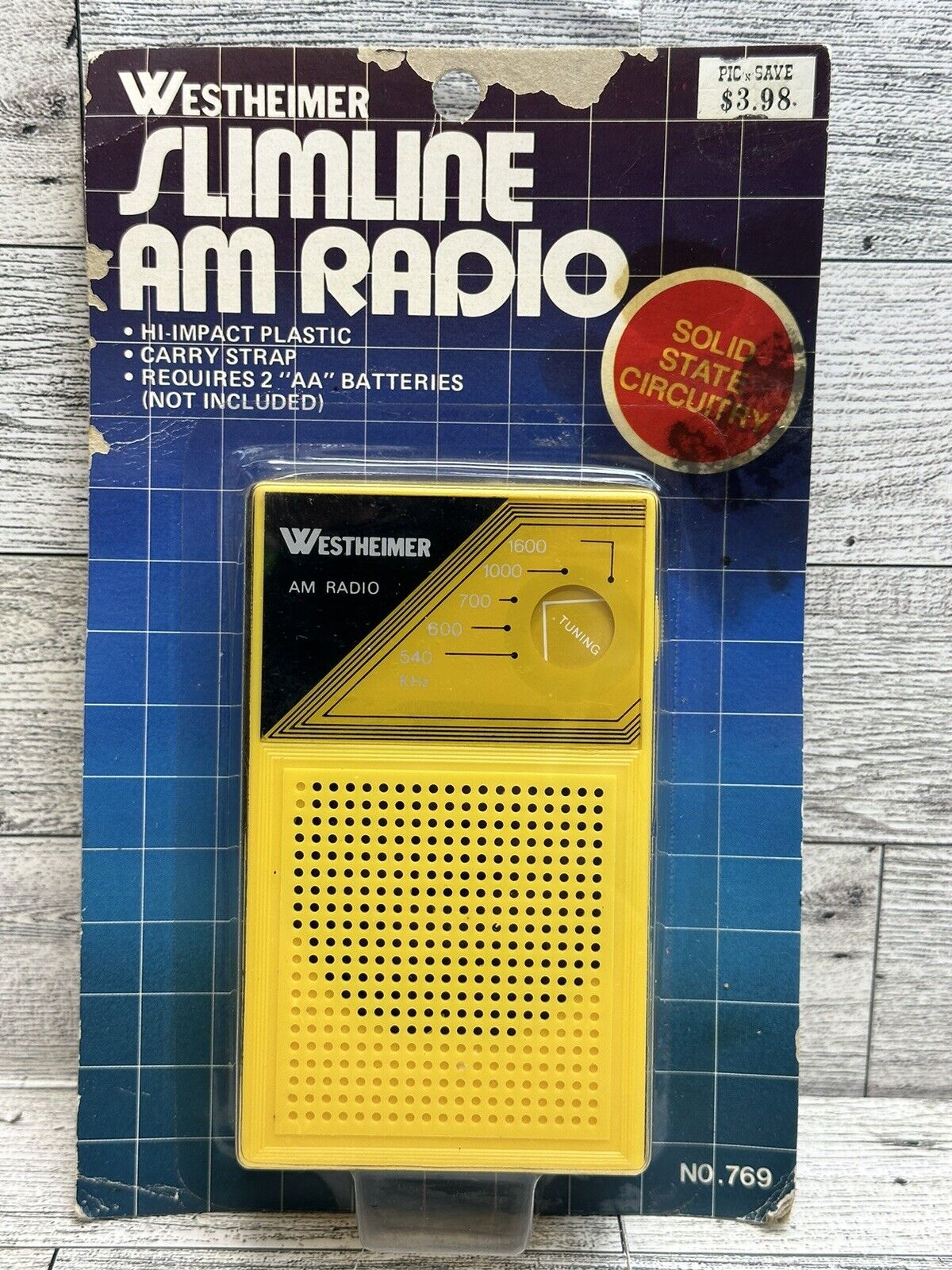 Vintage (1989) Westheimer Slimline AM Band Solid State Pocket Radio - NOS - NIP