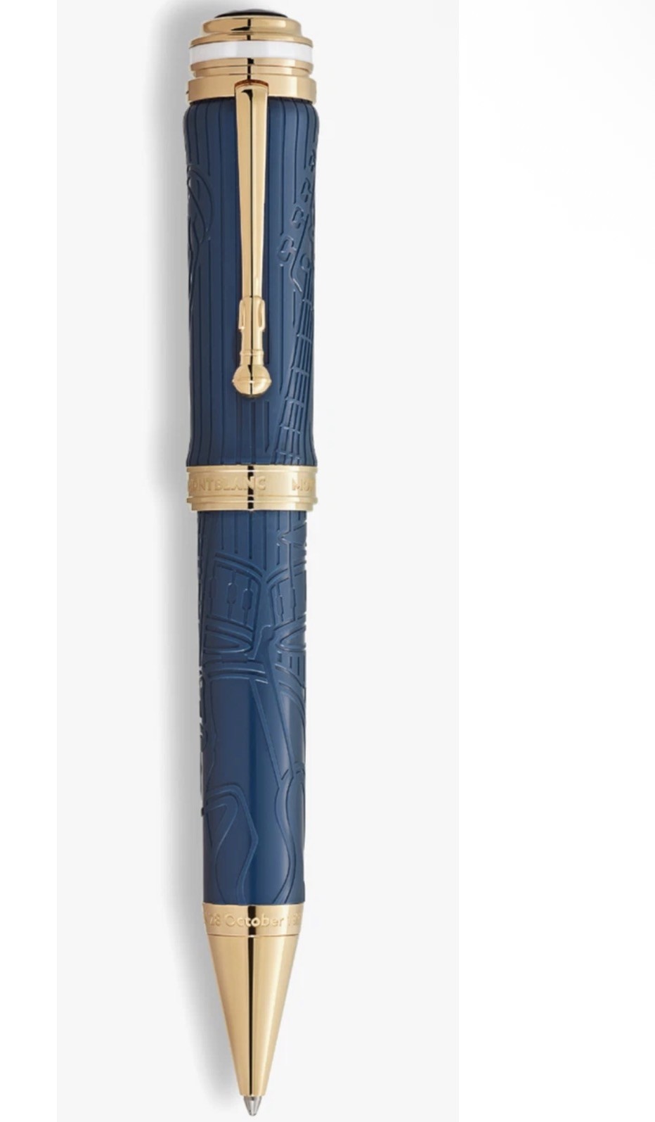 Montblanc Queen Great Characters Blue Gold Precious Resin Ballpoint Pen SEALED