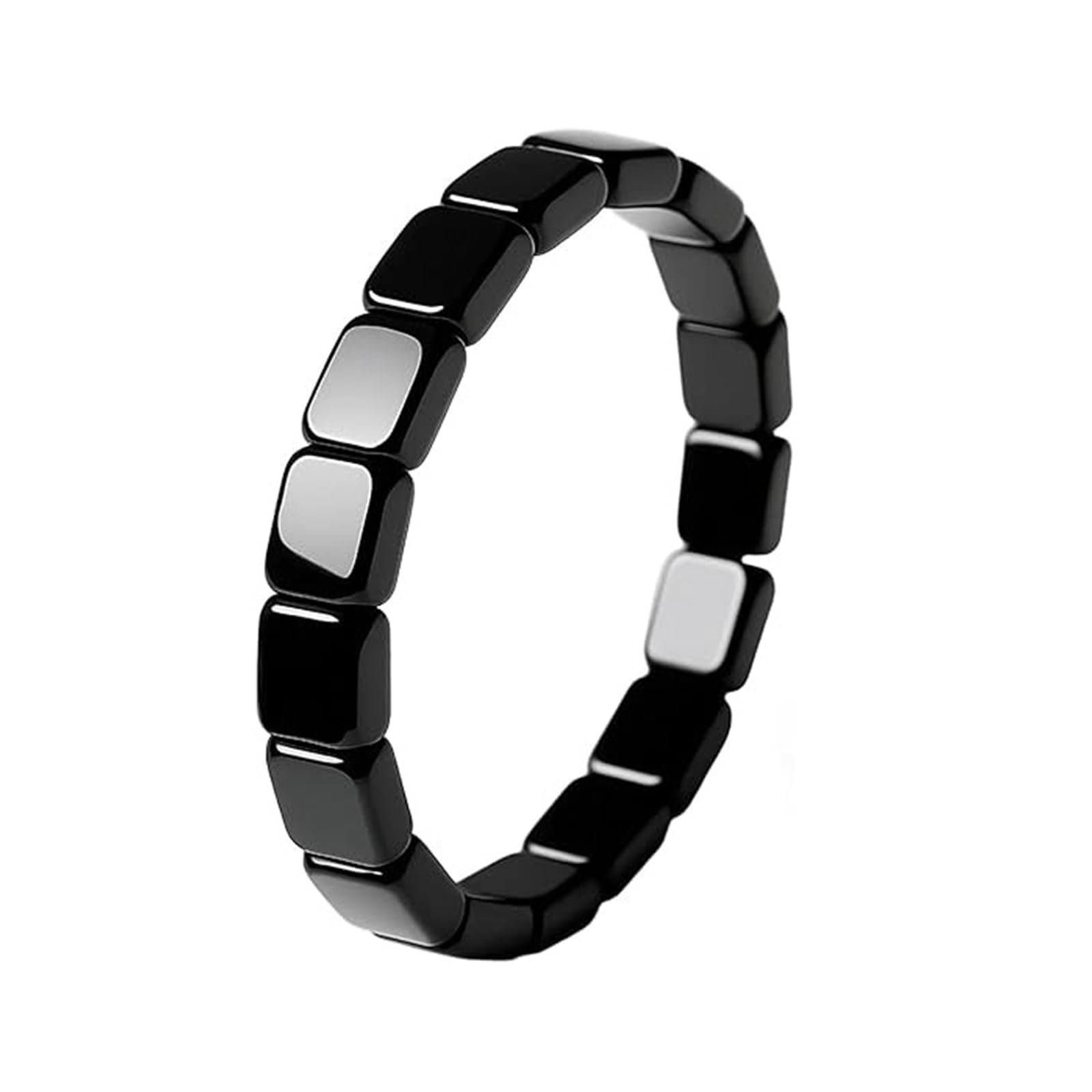 TACBSP Hematite Bracelet for Men Natural Stone Hematite Bracelet Black Stretc... TACBSP Hematite Bracelet for Men Natural Stone Hematite Bracelet Black Stretc...