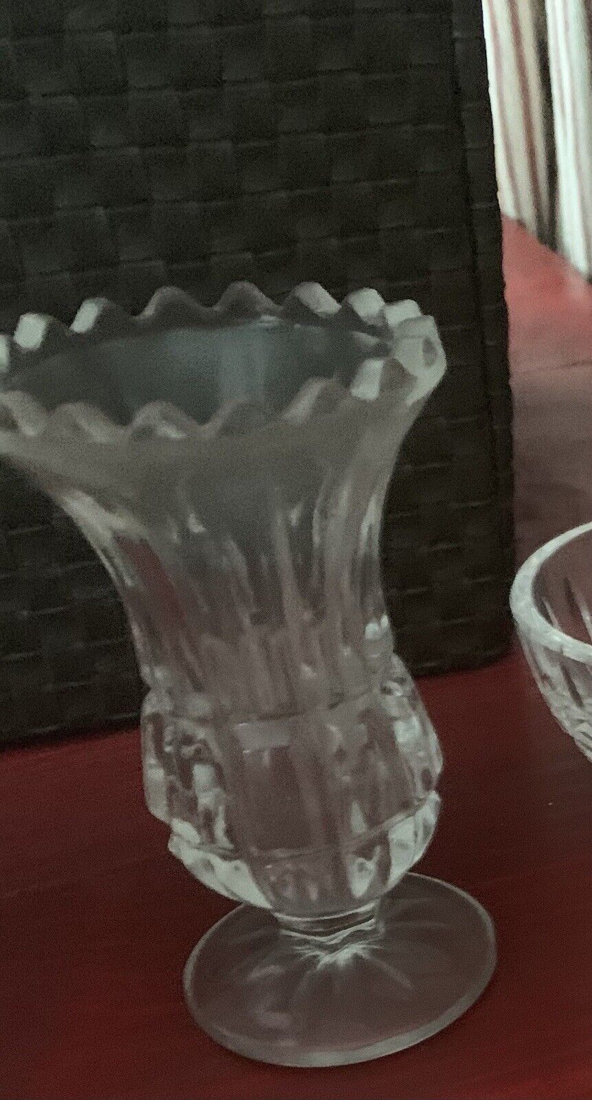 Zajecar Yugoslavia NEW Vintage 4.5” 24% Leaded Crystal Cut Flower Bud Vase Rare