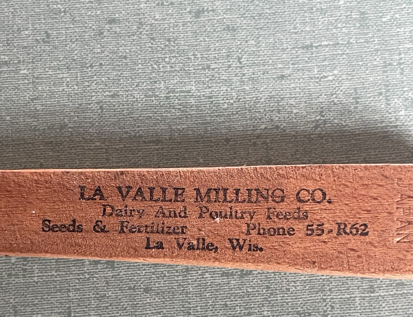Vintage La Valle WI Feed Mill Advertising Wood Fork Dairy Poultry Milling