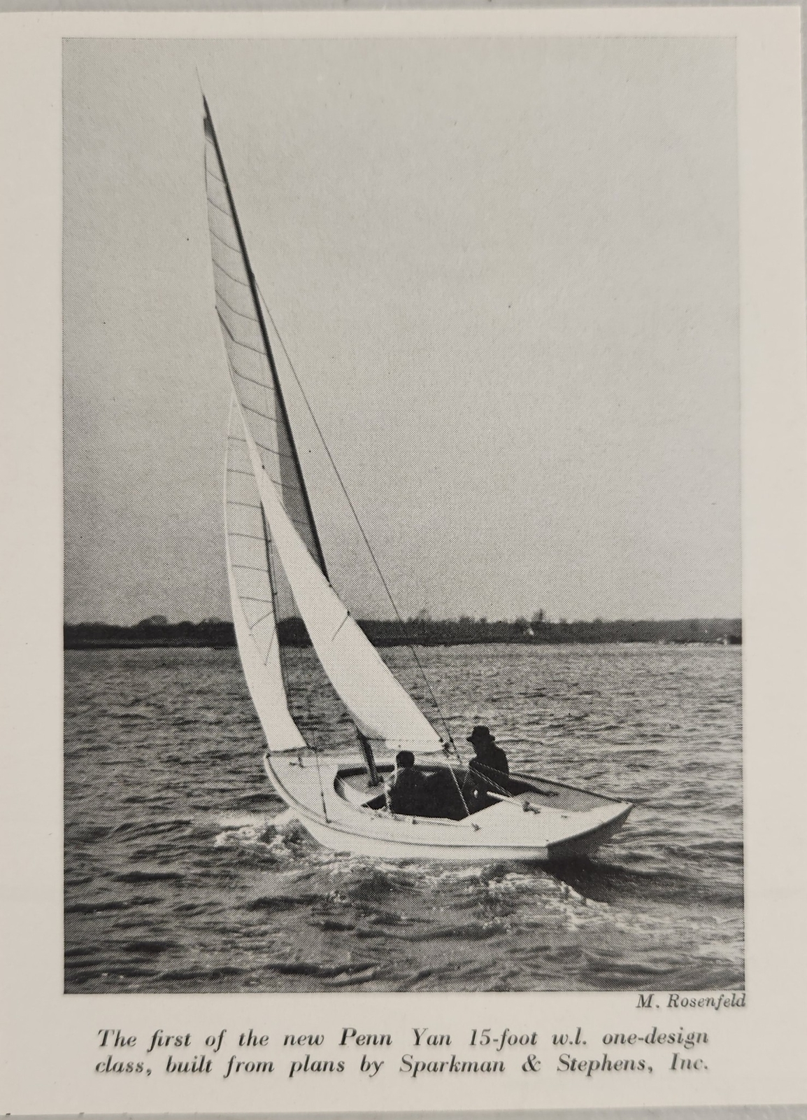 1937 Magazine Photo Penn-Yan 15-Ft One Design Class Sail Boat Sparkman Stephens