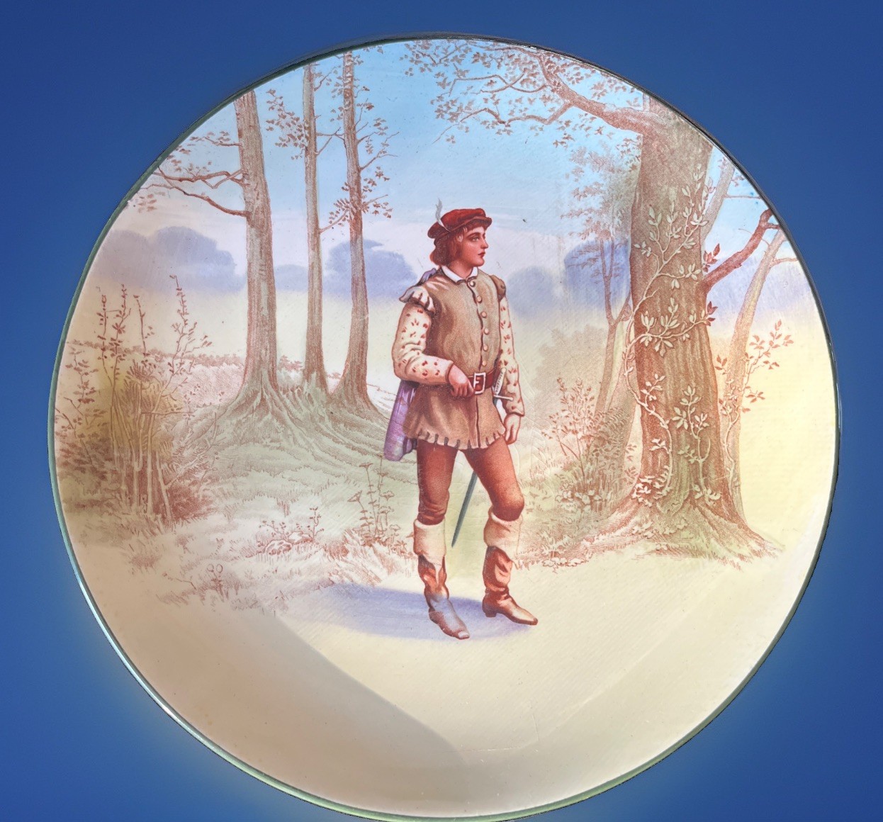 Antique Royal Doulton Shakespeare Series Plate Orlando D3835 England 9 inch