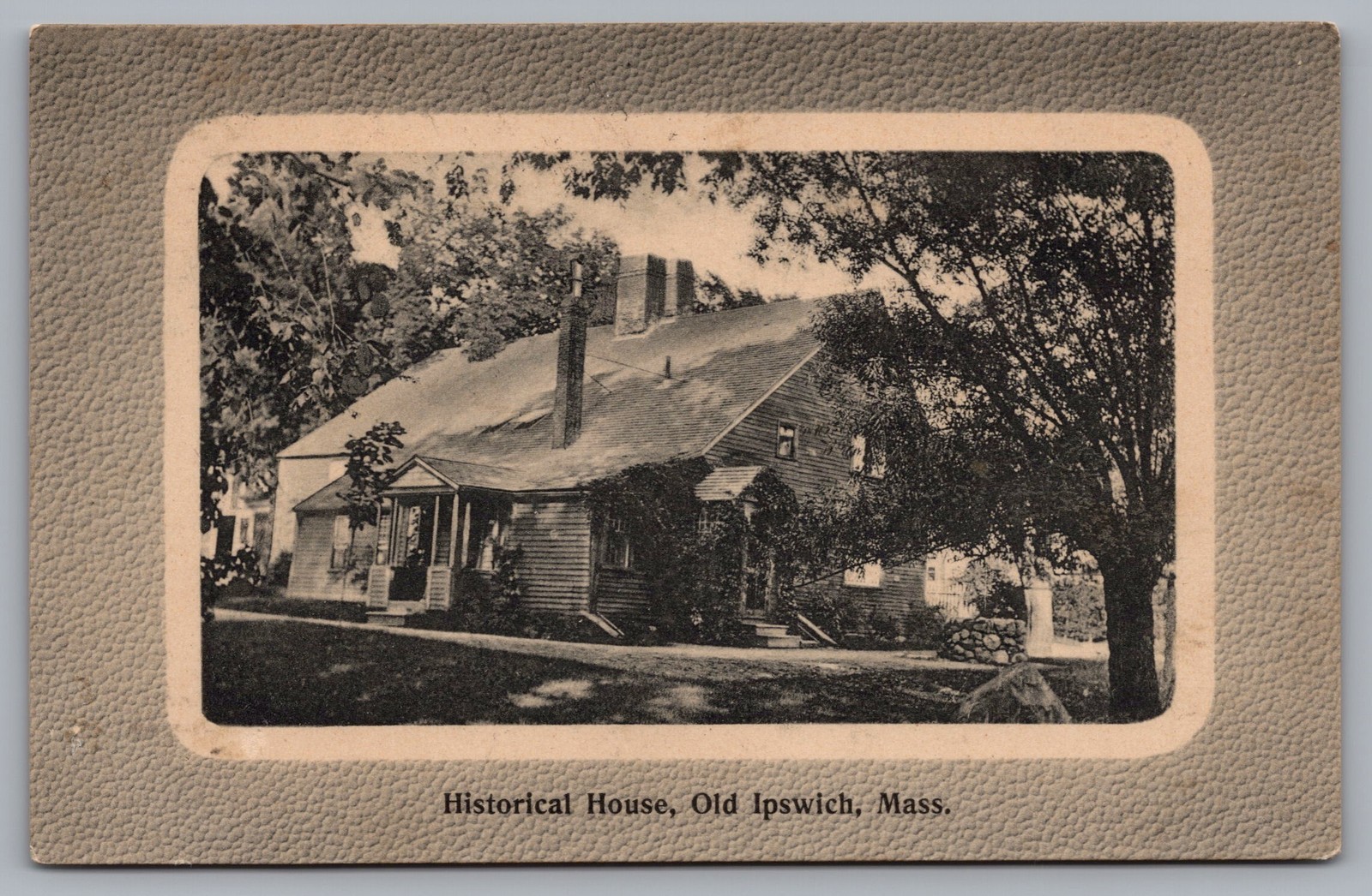 Historical House Old Ipswich MA 1912 Vintage Postcard TS-267