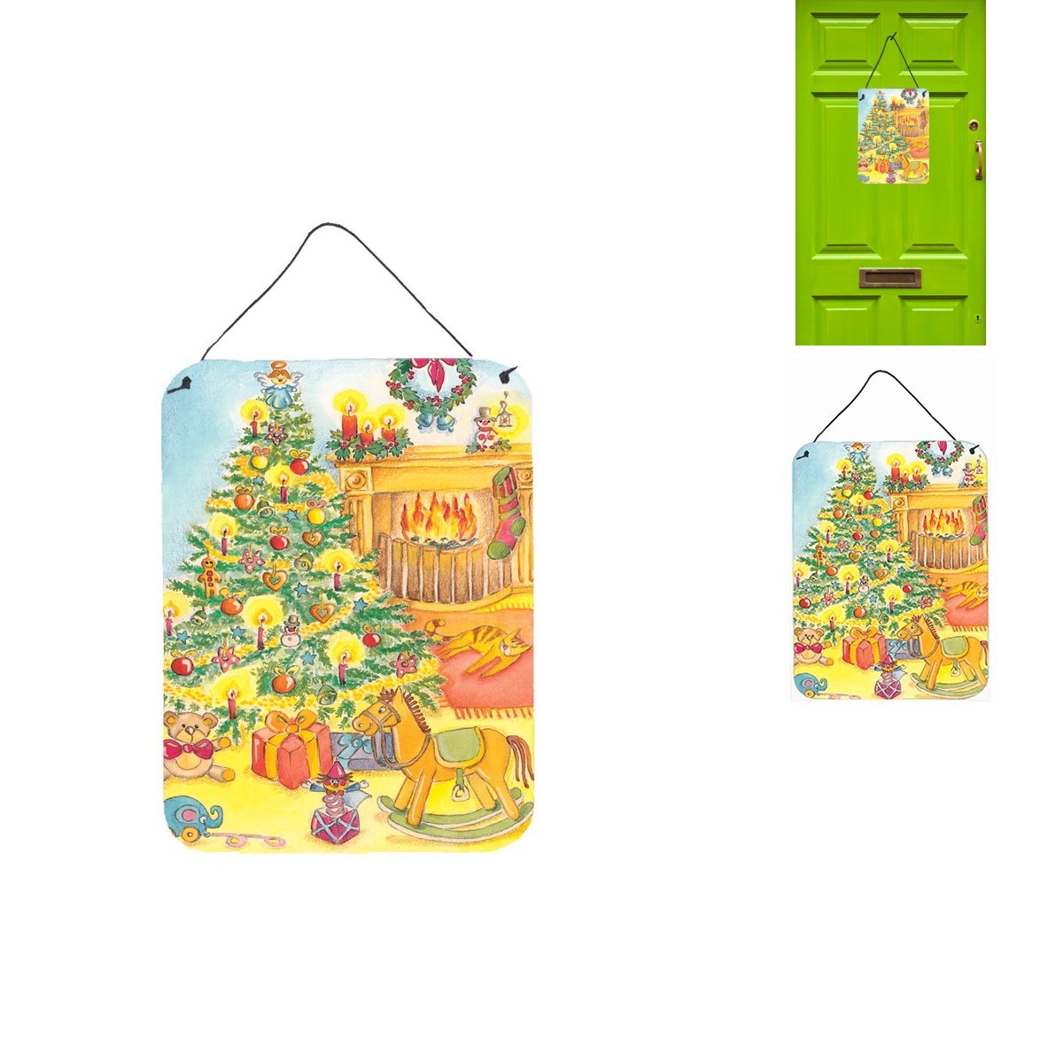 Caroline's Treasures APH2024DS1216 Toys Around Christmas Tree Wall Or Door