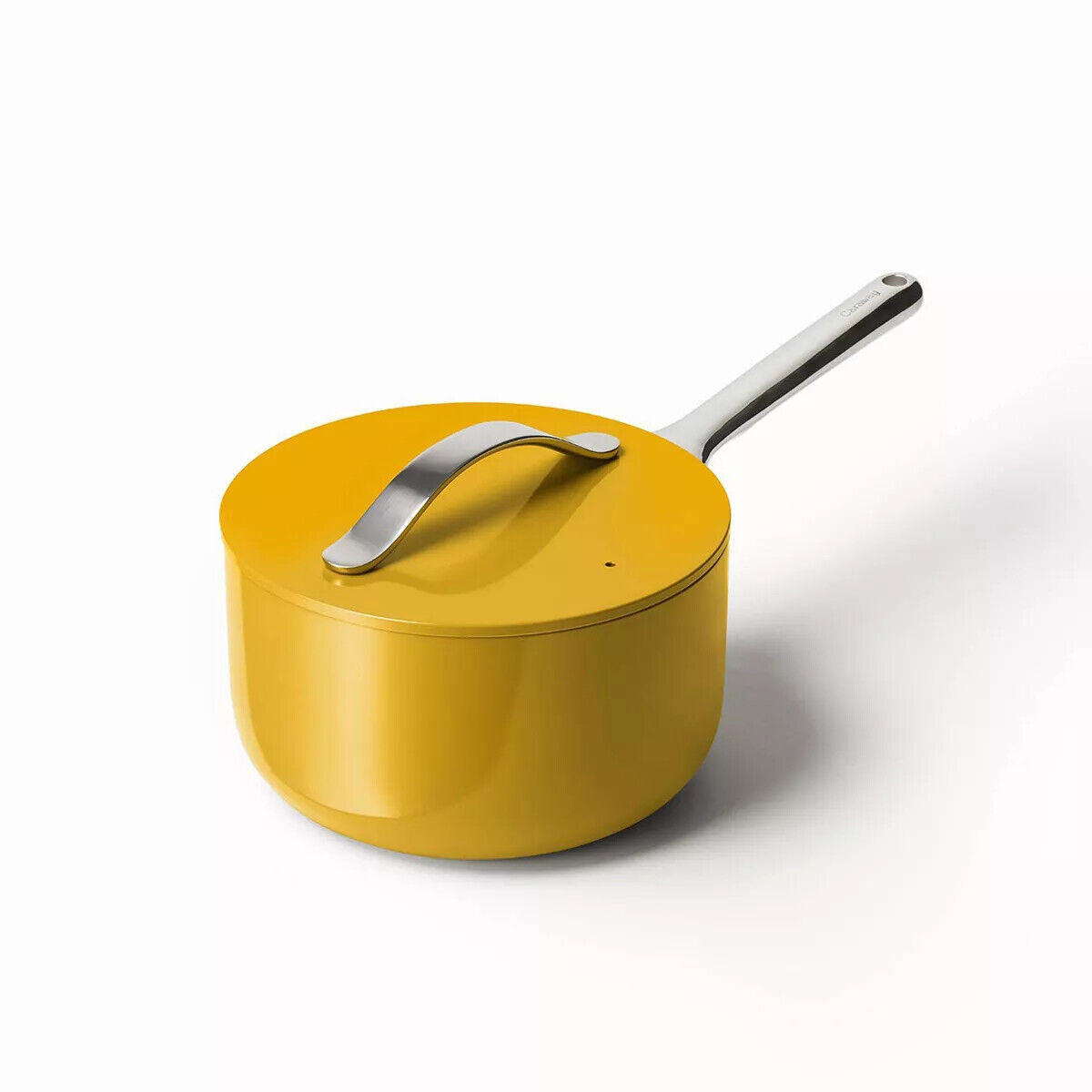 Caraway Home Ceramic Nonstick Stovetop 3-Quart Sauce PAN w/ Round LID Yellow