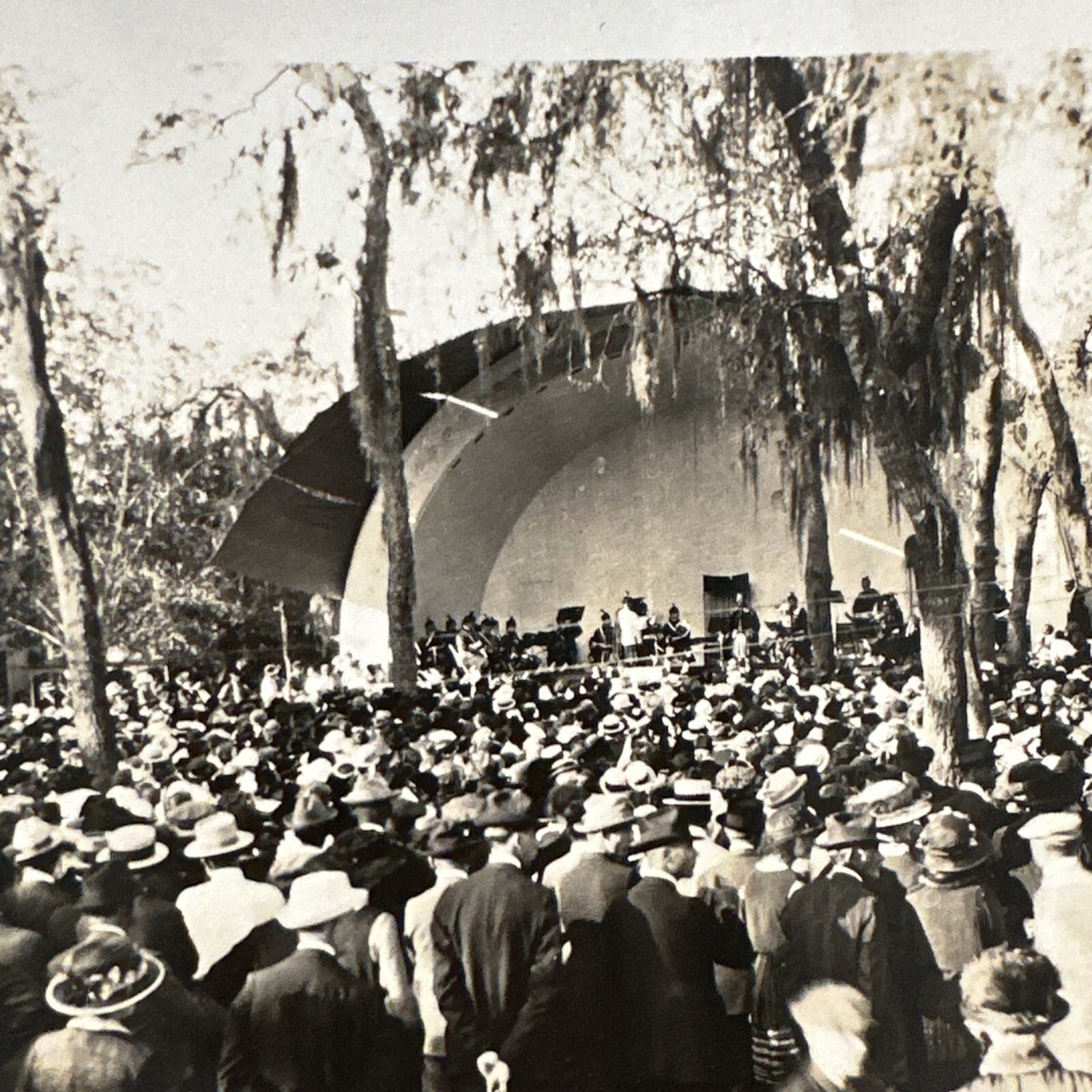 VINTAGE PHOTO Florida St Petersburg Band Concert In Williams Park
