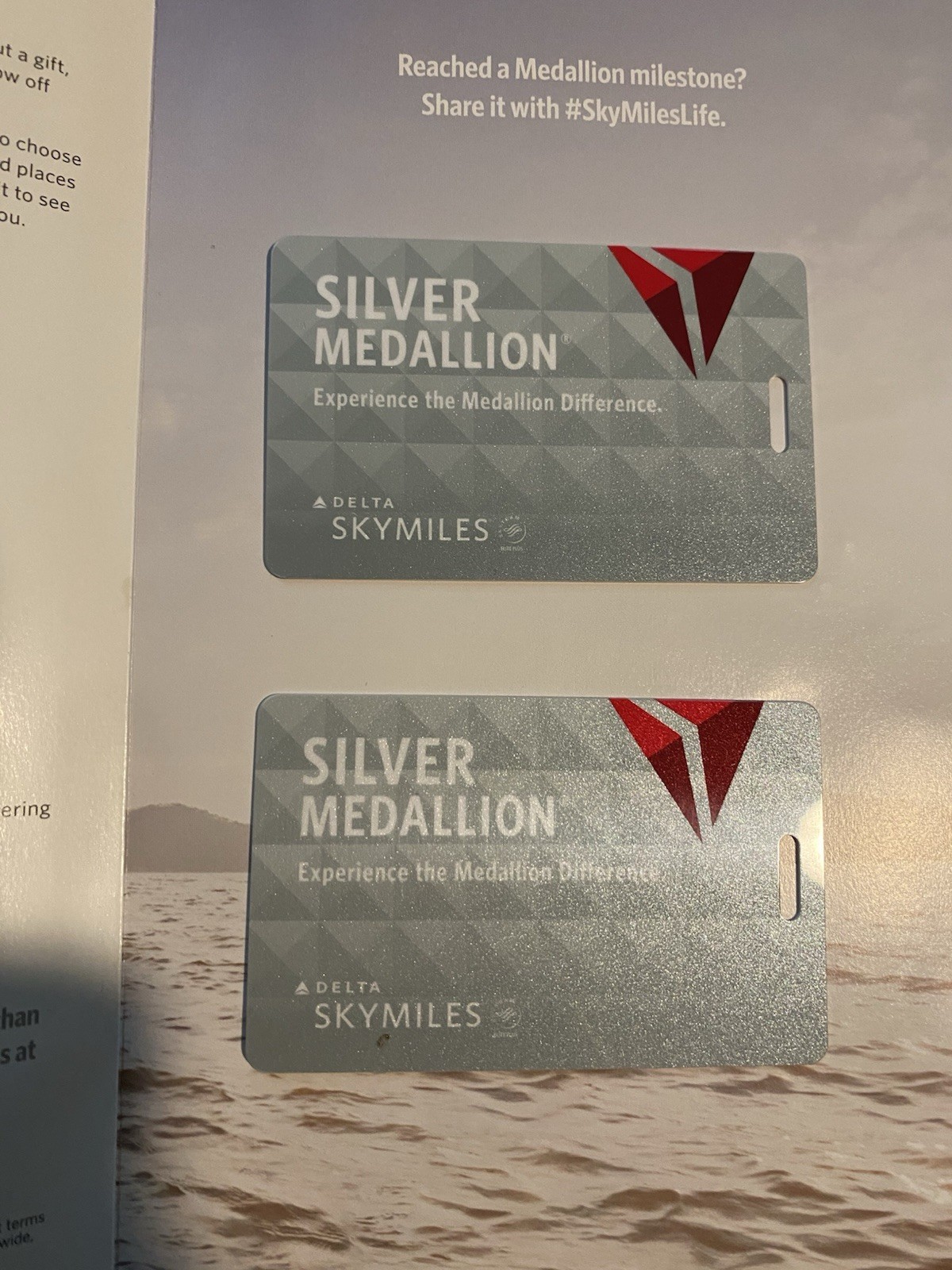 Delta Airlines Silver Medallion Baggage Tags X2 New