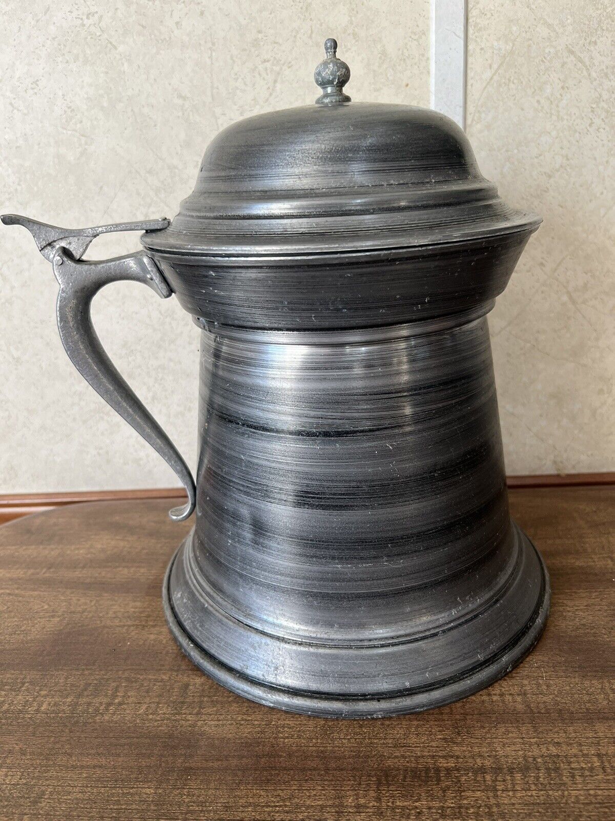 Vintage ENORMOUS GIANT BEER STEIN (Ice Bucket) Aluminum Pewter  Color Insulated