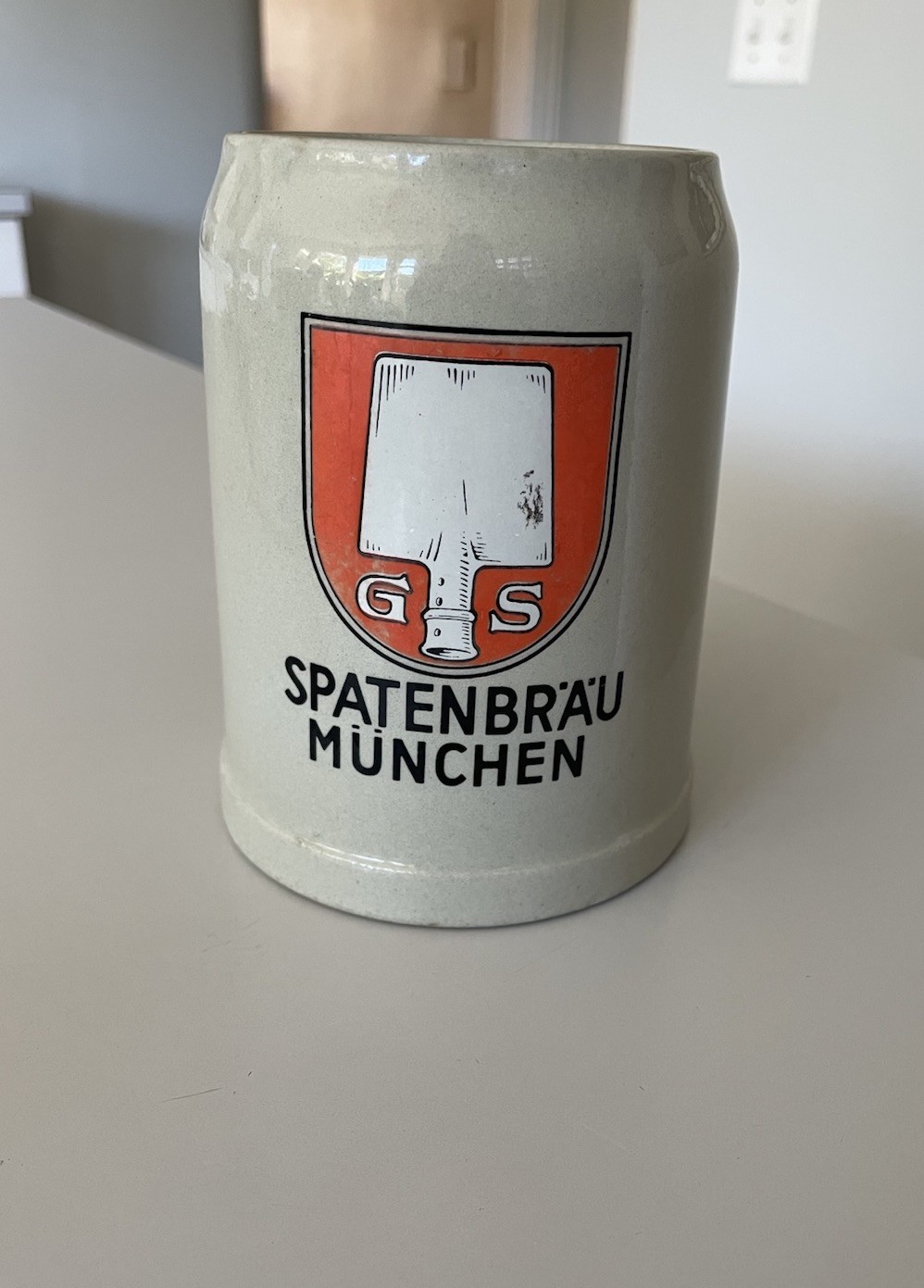 Vintage Spatenbräu München 0.5L Stoneware Beer Stein Mug West Germany