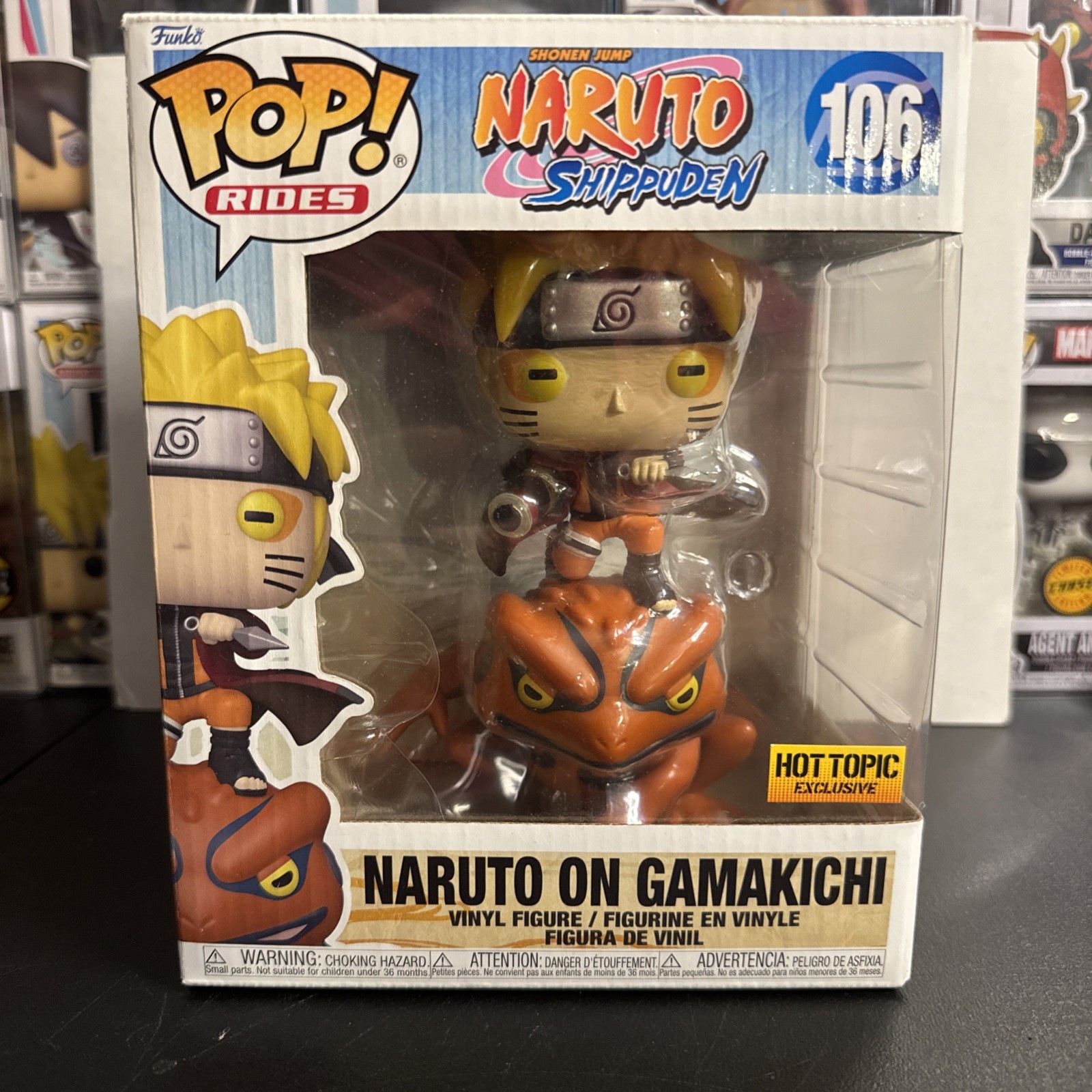 Funko Pop Naruto Shippuden: Naruto On Gamakichi #106 Hot Topic Exclusive NEW 6\ Funko Pop Naruto Shippuden: Naruto On Gamakichi #106 Hot Topic Exclusive NEW 6\