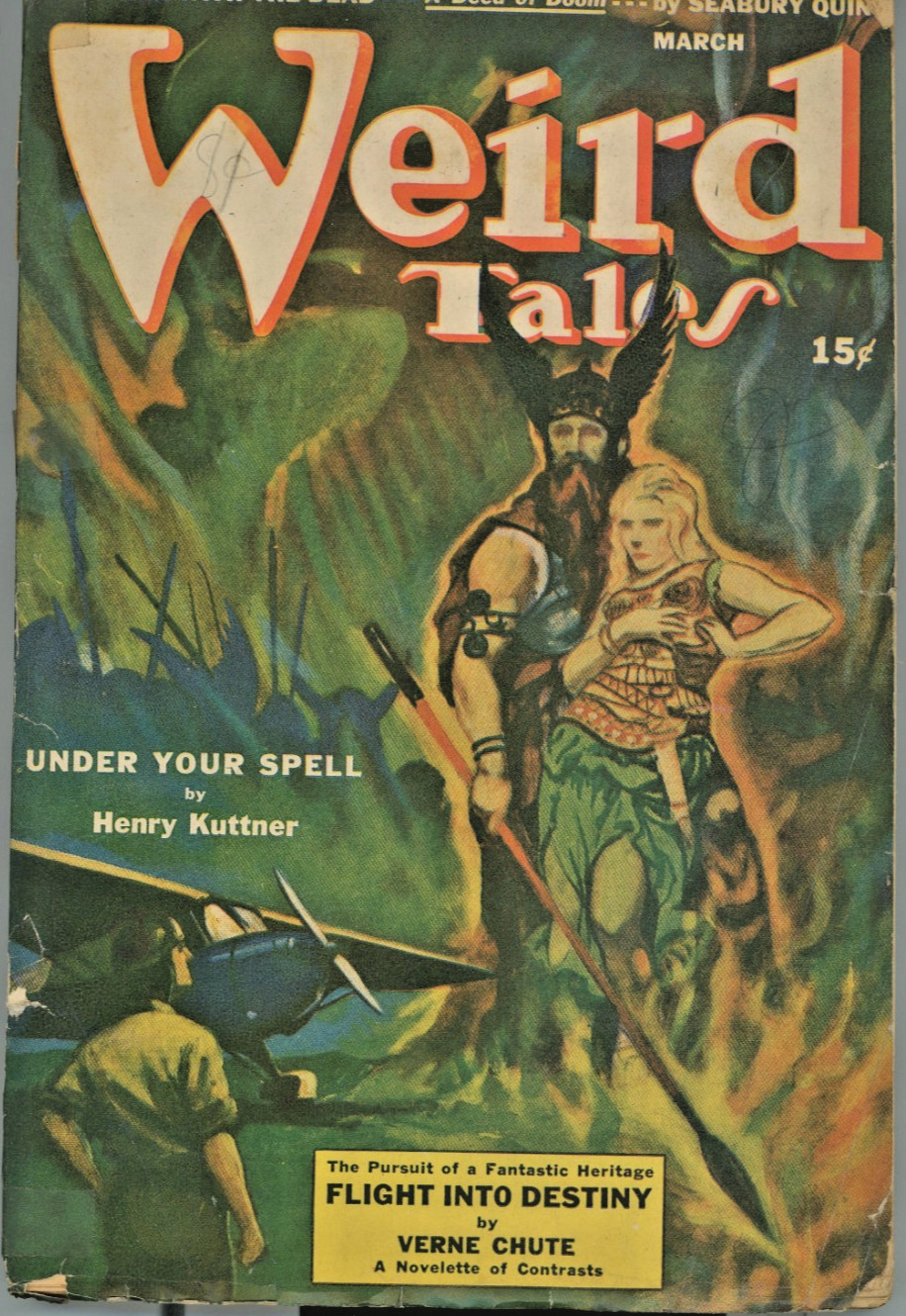 WEIRD TALES 3/43, VOL 36 #10, SEABURY QUINN, NO BACK COVER