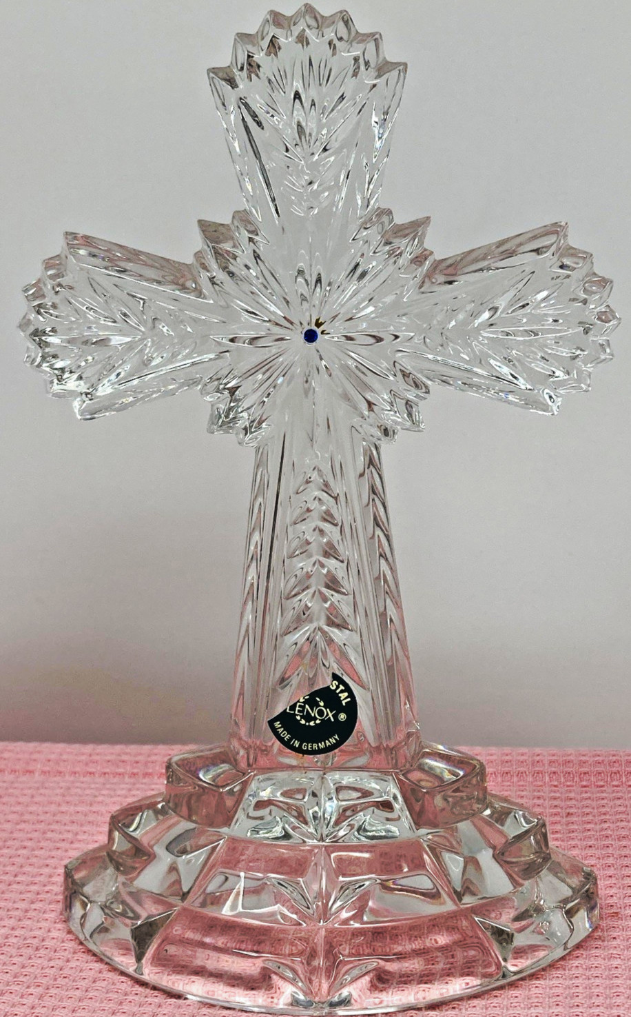 Lenox Clear Crystal Cross Made in Germany EUC