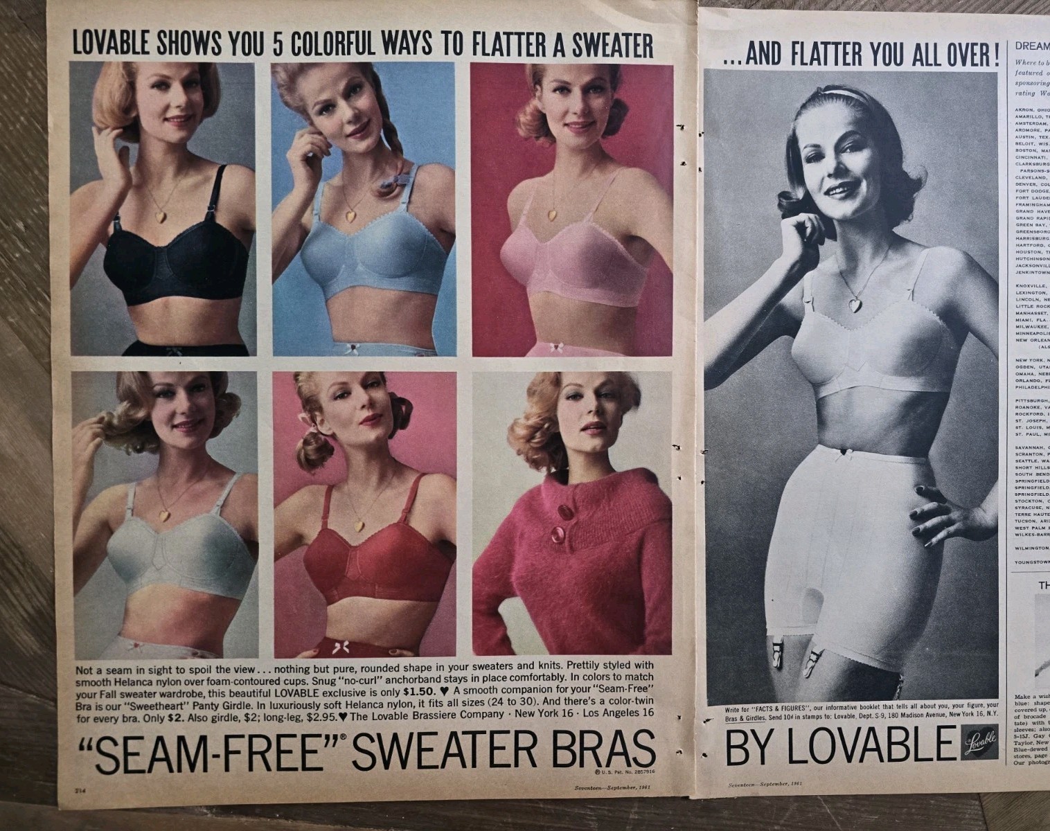 1961 Women\'s Formfit Bras 5 Styles Arabian Nights Spectacular Vintage ad