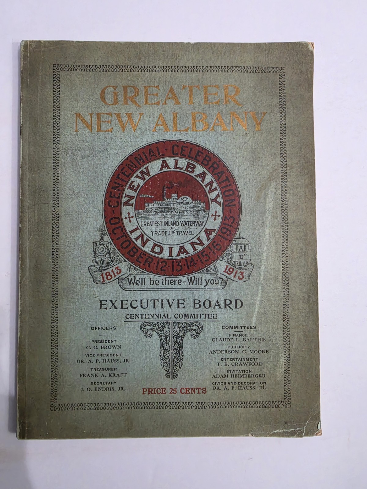 1913 Greater New Albany Indiana Centennial Souvenir History Illustrated Antique