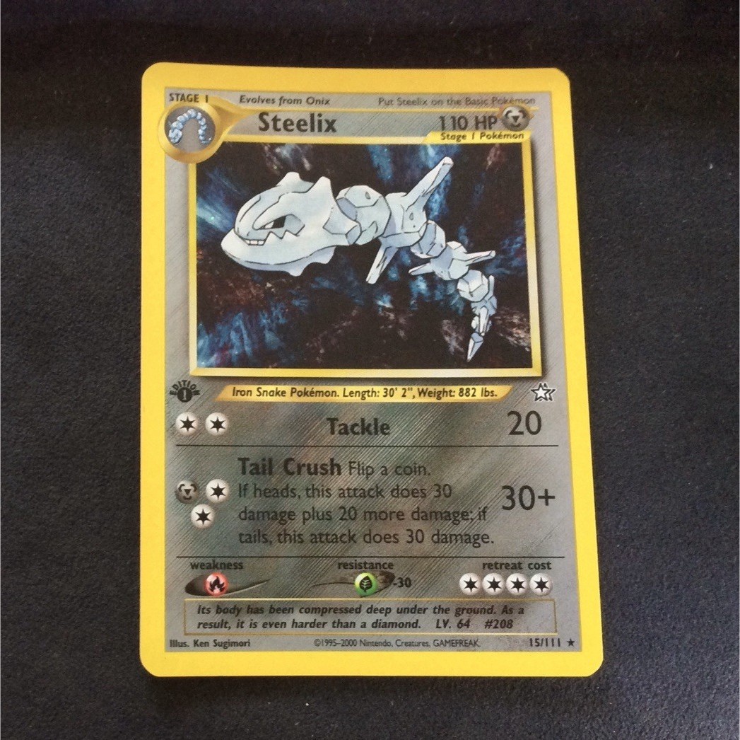 Pokemon Steelix 15/111 EN 2000 Ken Sugimori 1st Edition
