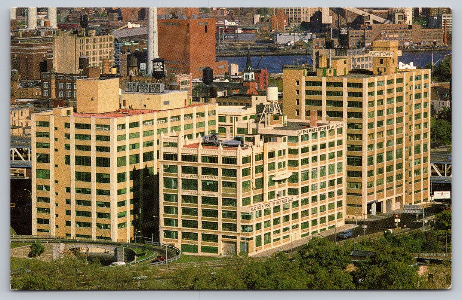 Watchtower Printing Plant Brooklyn NY Postcard Jehovah\'s Witnesses Watchtower Printing Plant Brooklyn NY Postcard Jehovah\'s Witnesses