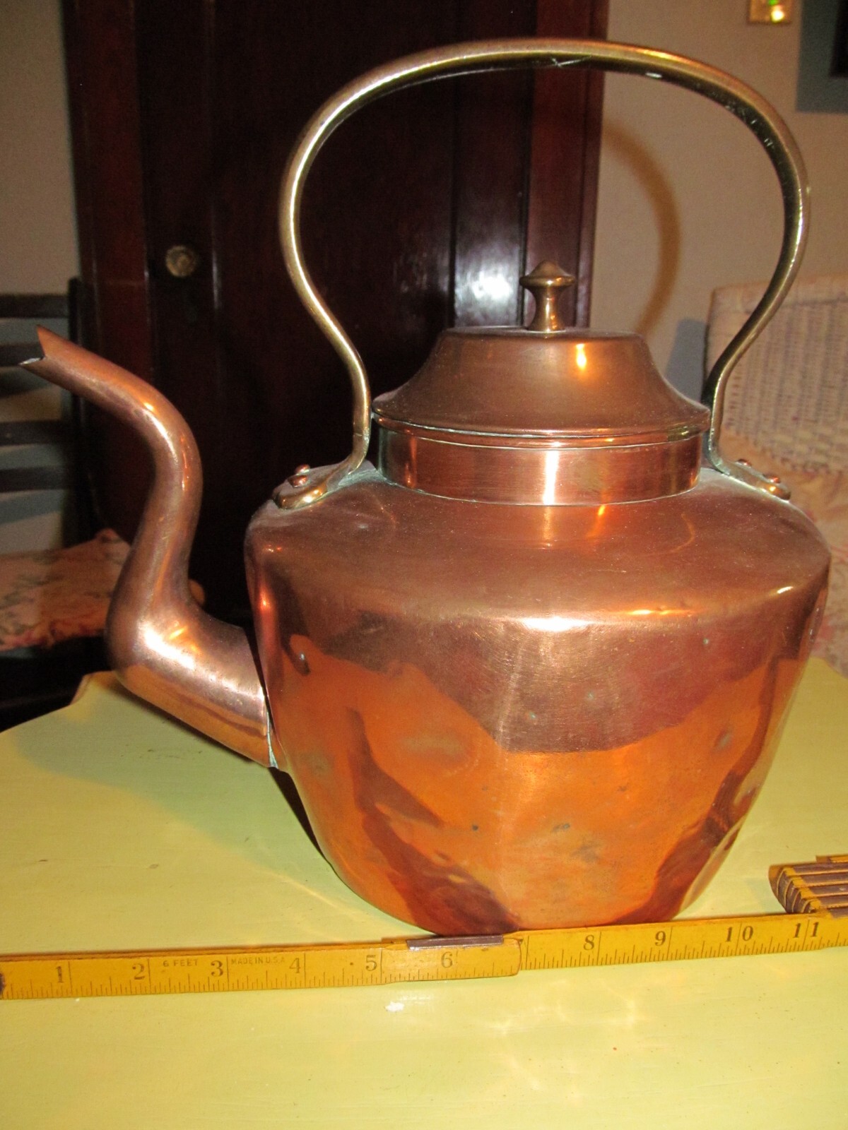 Antique Copper Tea Kettle - Late 1800\'s - With a Story? - Estate