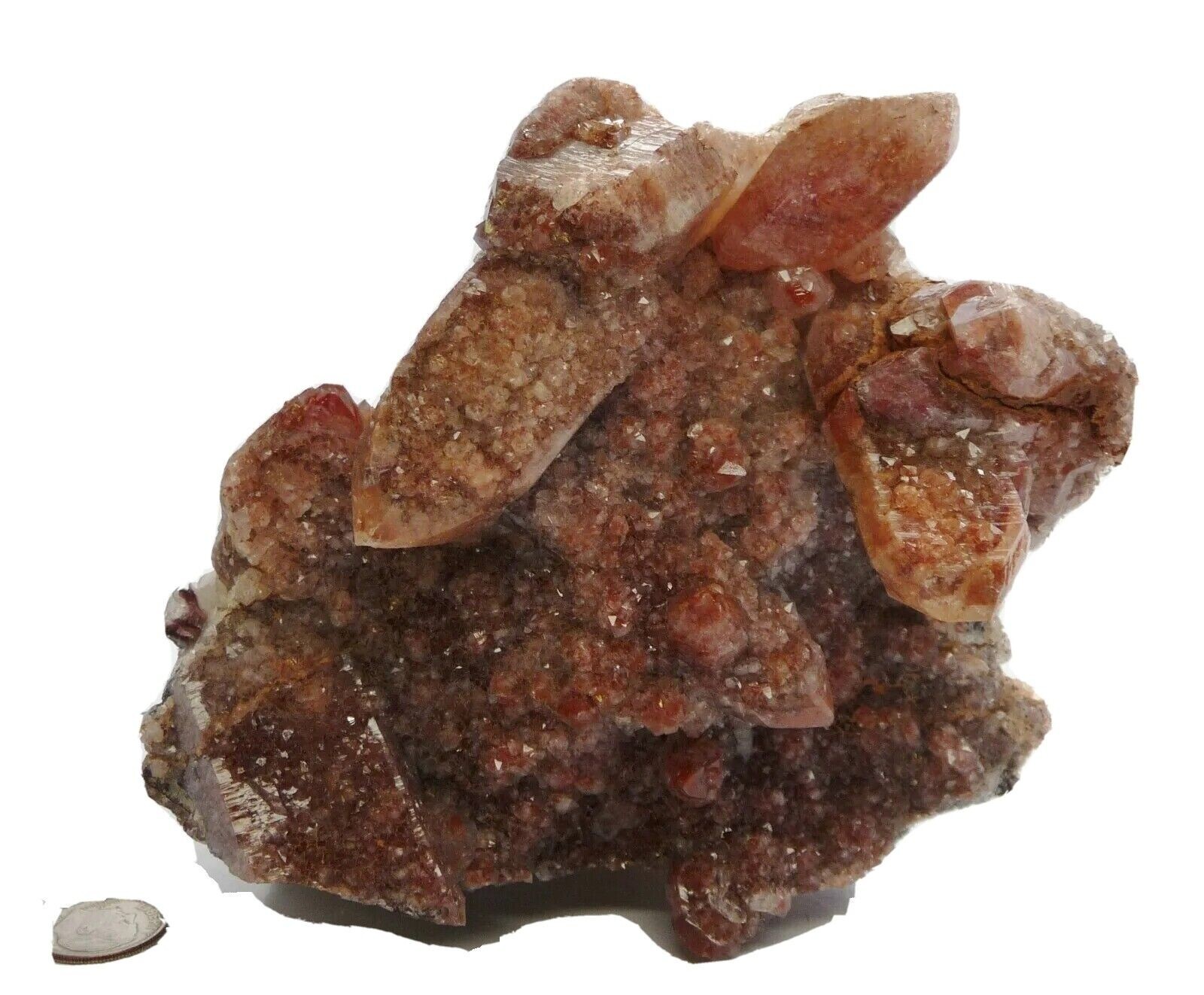 2.4 LB RARE Natural Red Quartz Crystal Cluster Morocco Nice Display 2.4 LB RARE Natural Red Quartz Crystal Cluster Morocco Nice Display