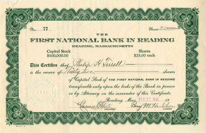 First National Bank in Reading - Banking Stocks