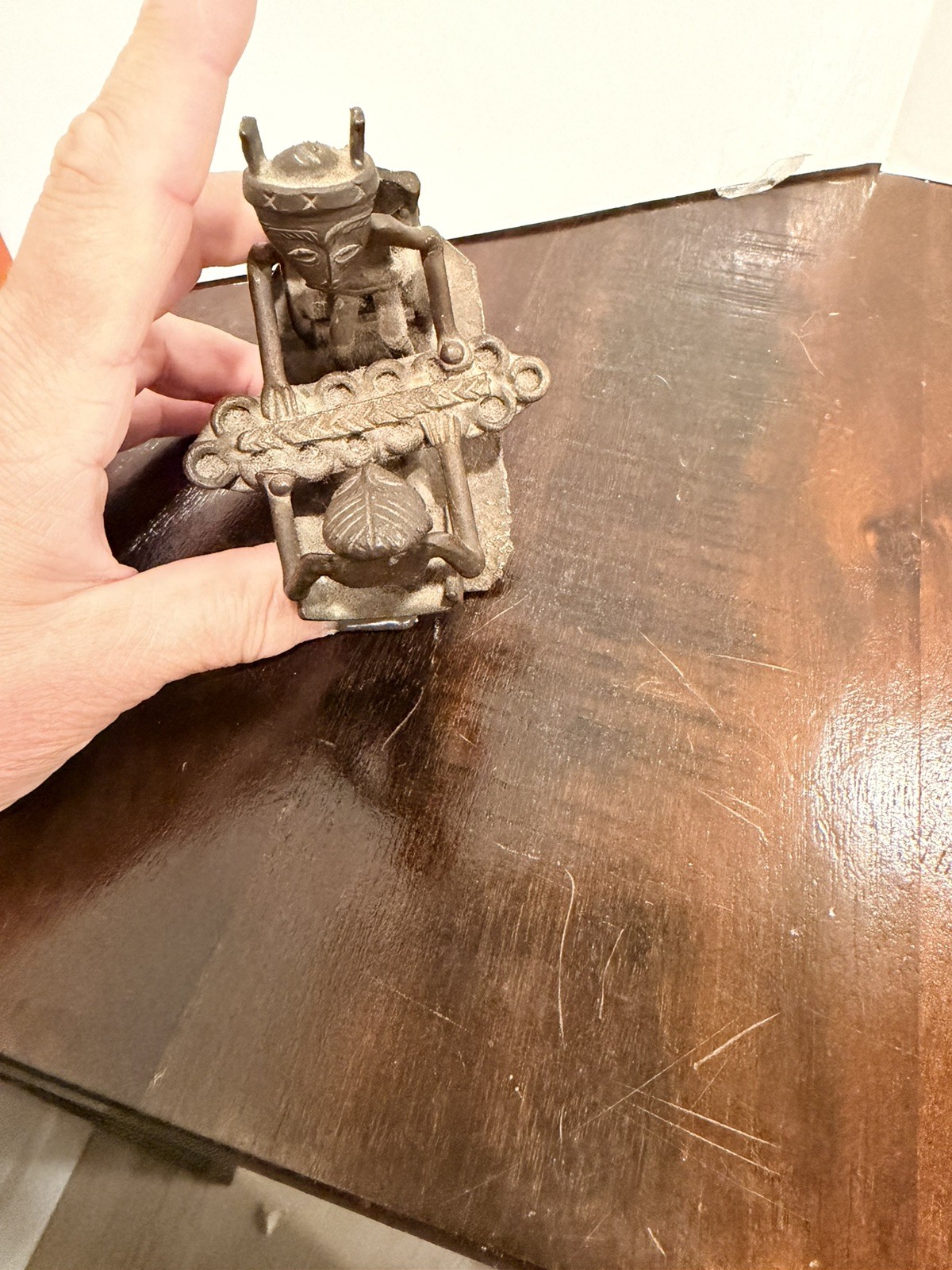 Antique Ashanti Bronze Sculpture of a Mancala Game
