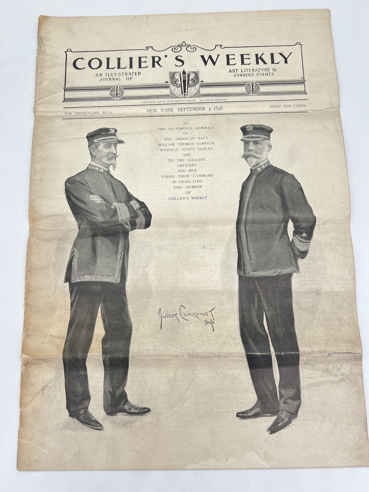 Sept 3, 1898 - Collier\'s Weekly- Spanish American War, US Navy, Winfield Scott Sept 3, 1898 - Collier\'s Weekly- Spanish American War, US Navy, Winfield Scott