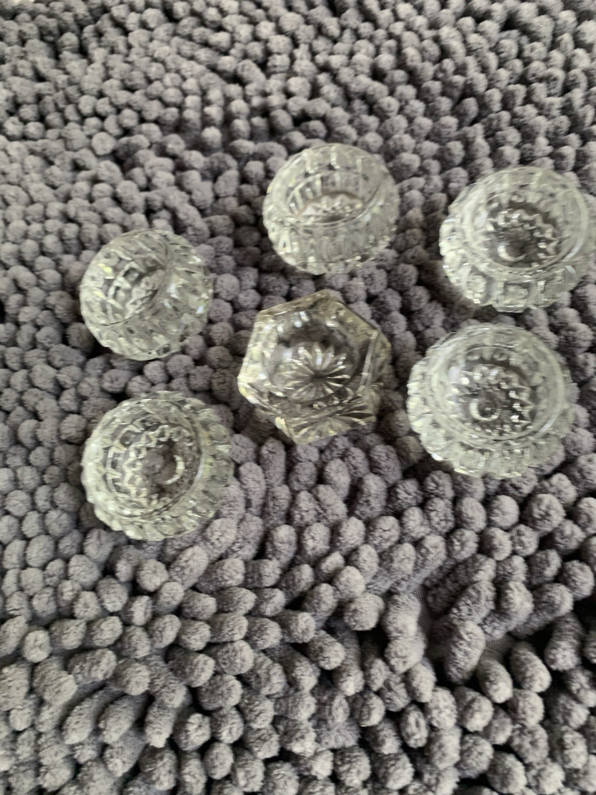 Vintage Glass Salt Cellars Salt Dips Set Of 6